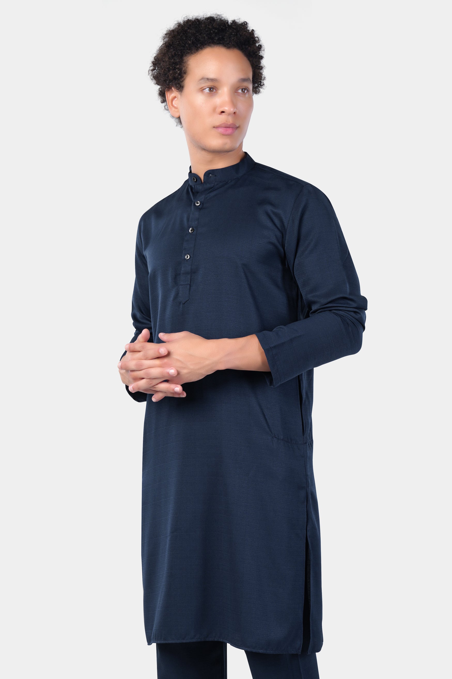 Mirage Blue Subtle Sheen Viscose Kurta