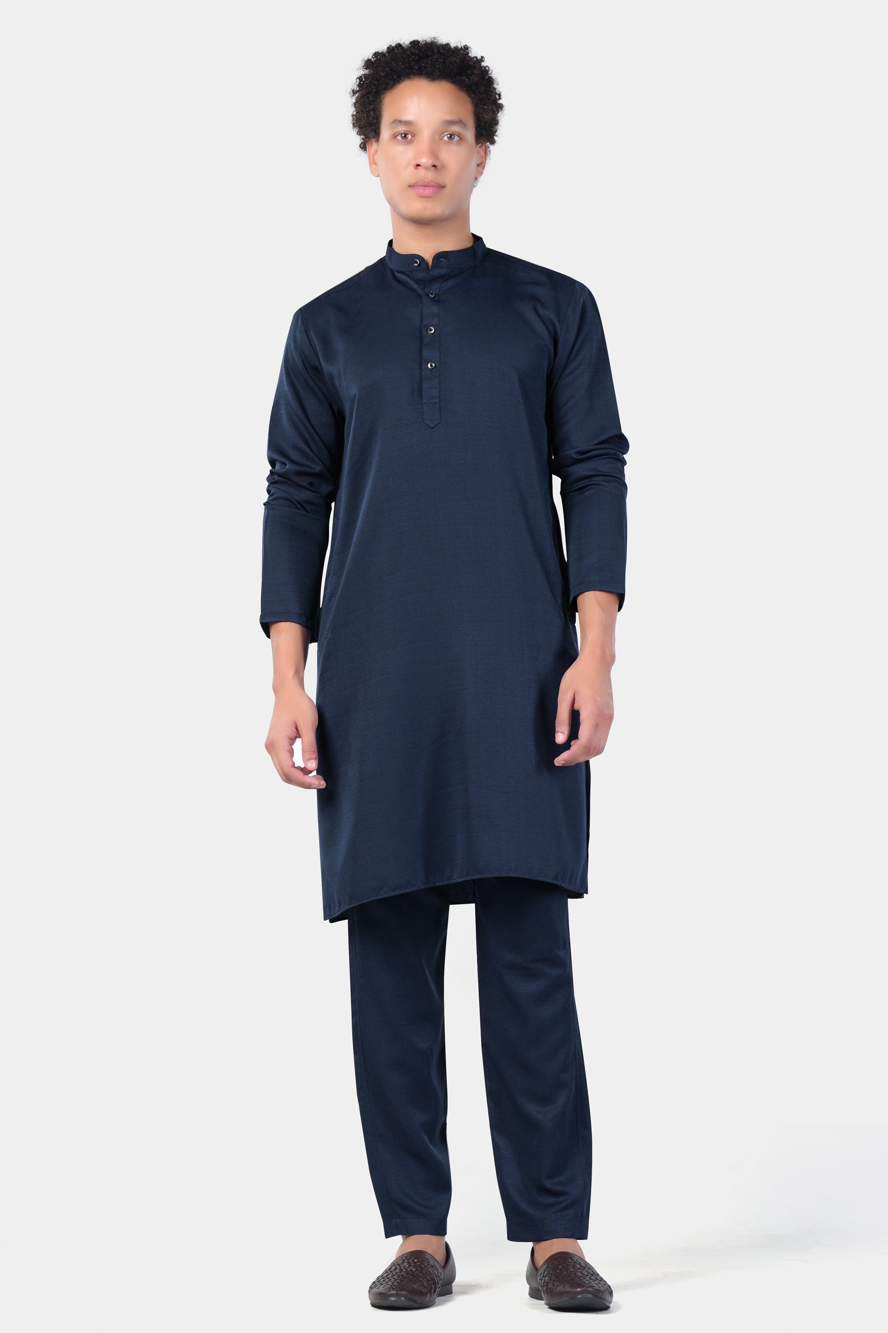 Mirage Blue Subtle Sheen Viscose Kurta