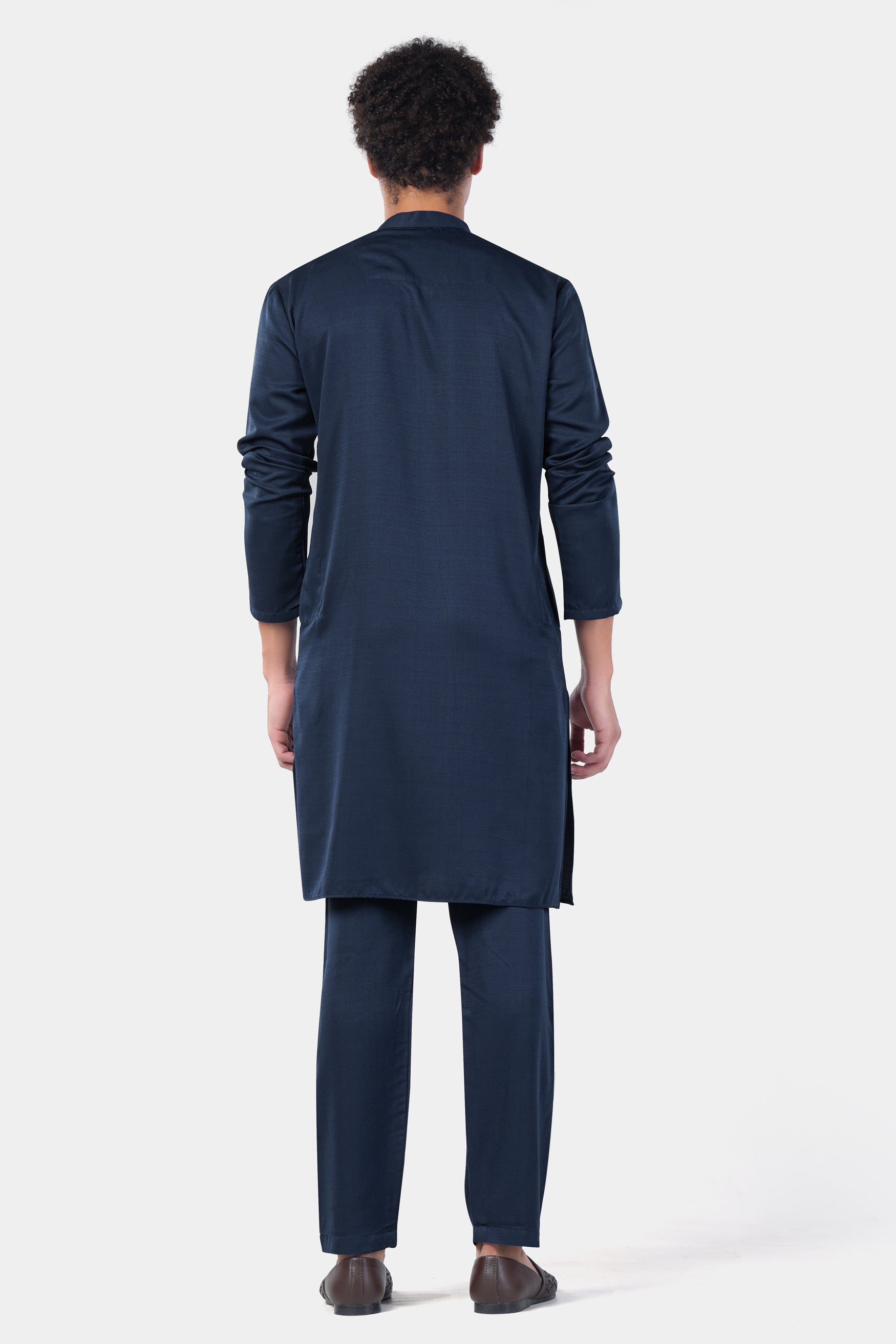 Mirage Blue Subtle Sheen Viscose Kurta