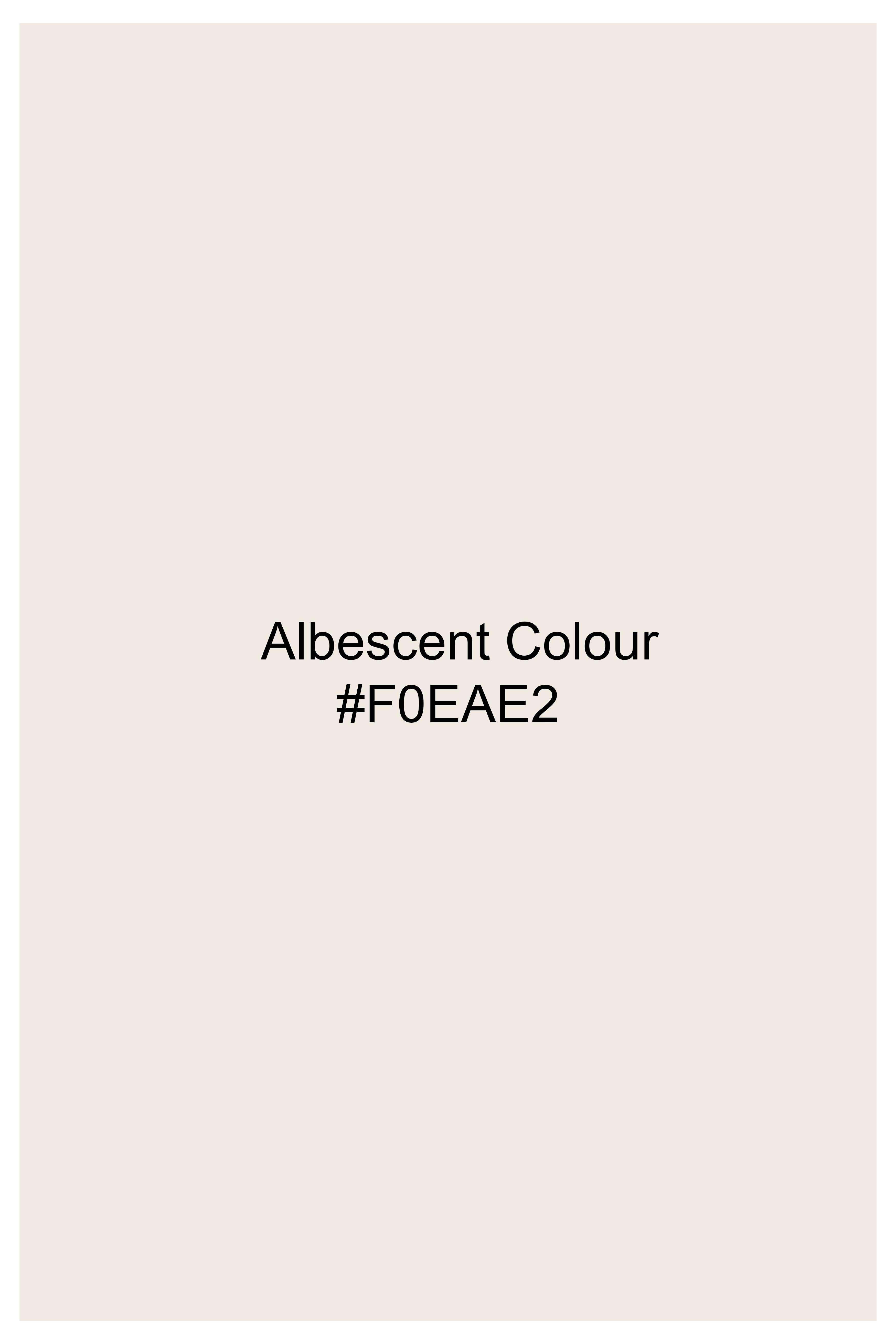 Albescent Cream Kurta Set With Sequin Embroidered Designer Nehru Jacket