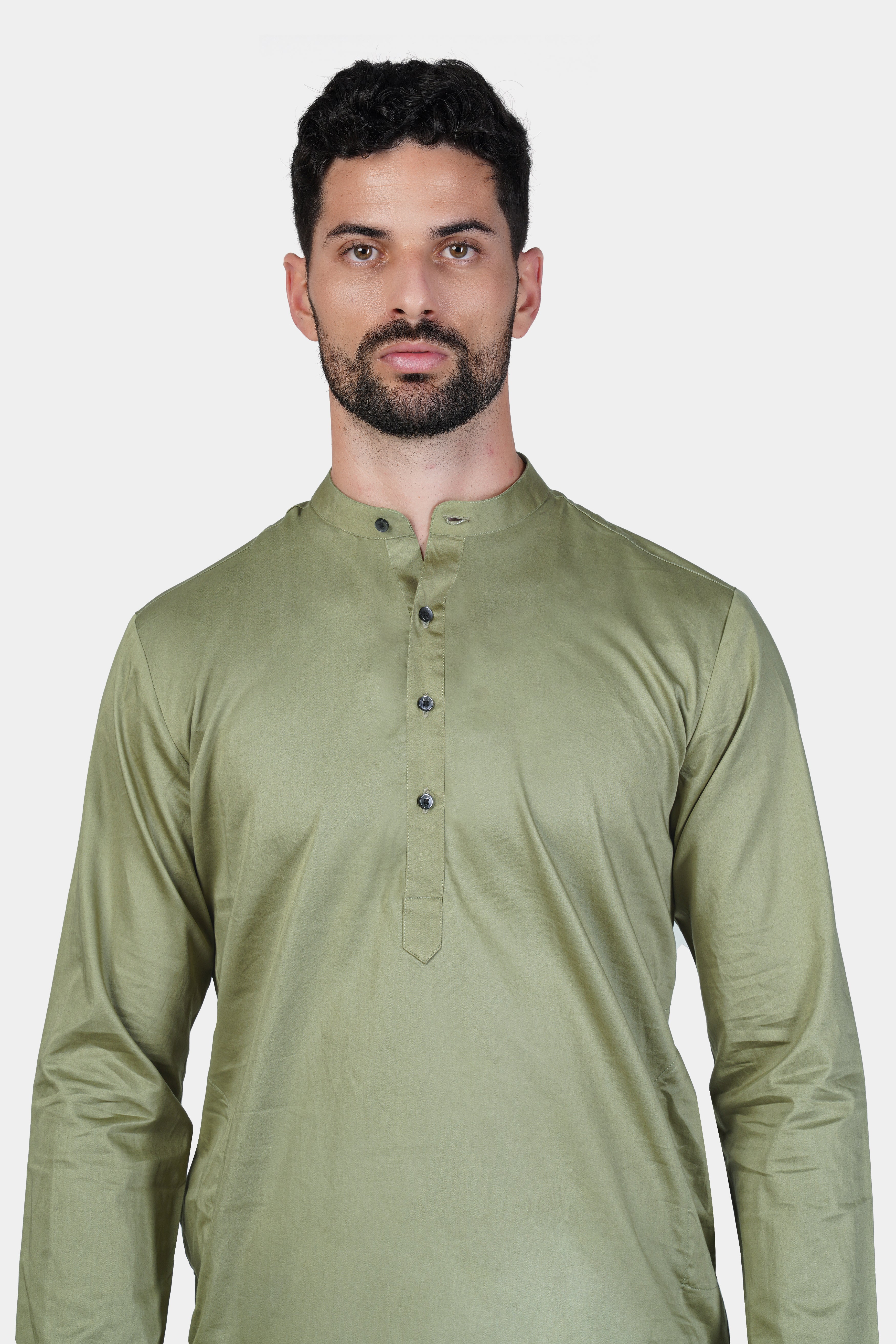 Eagle Green Subtle Sheen Super Soft Premium Cotton Kurta Set