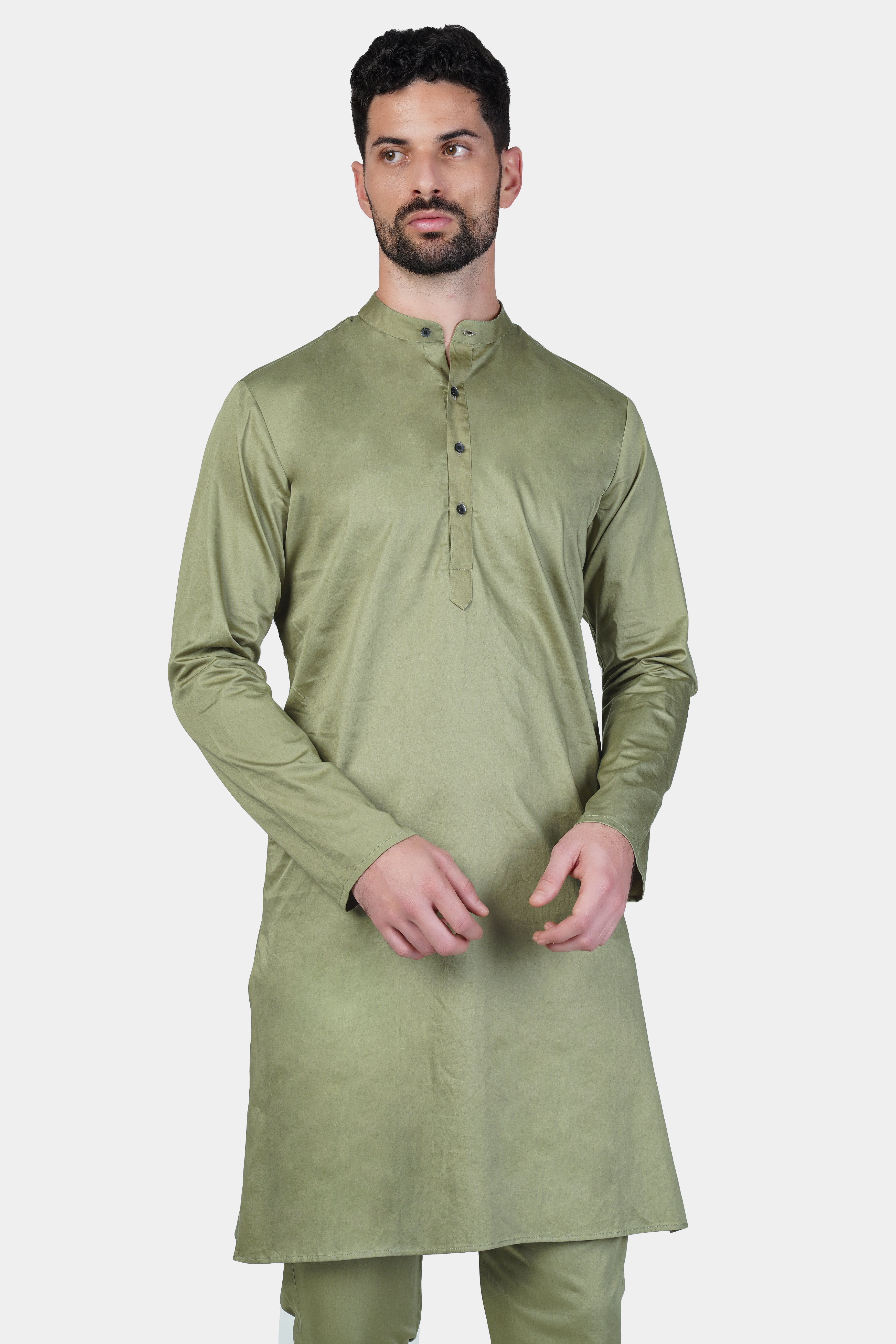 Eagle Green Subtle Sheen Super Soft Premium Cotton Kurta Set