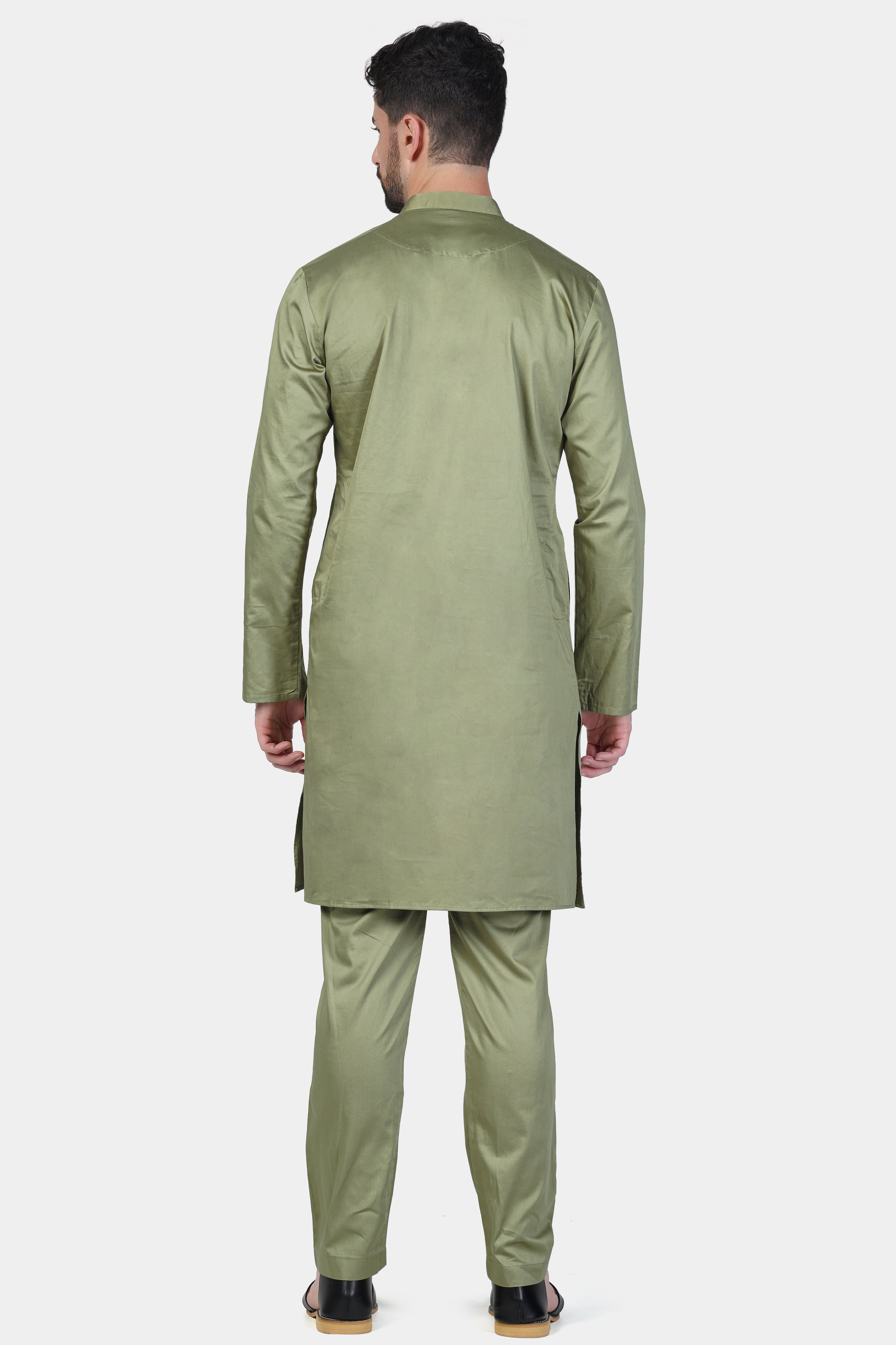 Eagle Green Subtle Sheen Super Soft Premium Cotton Kurta Set
