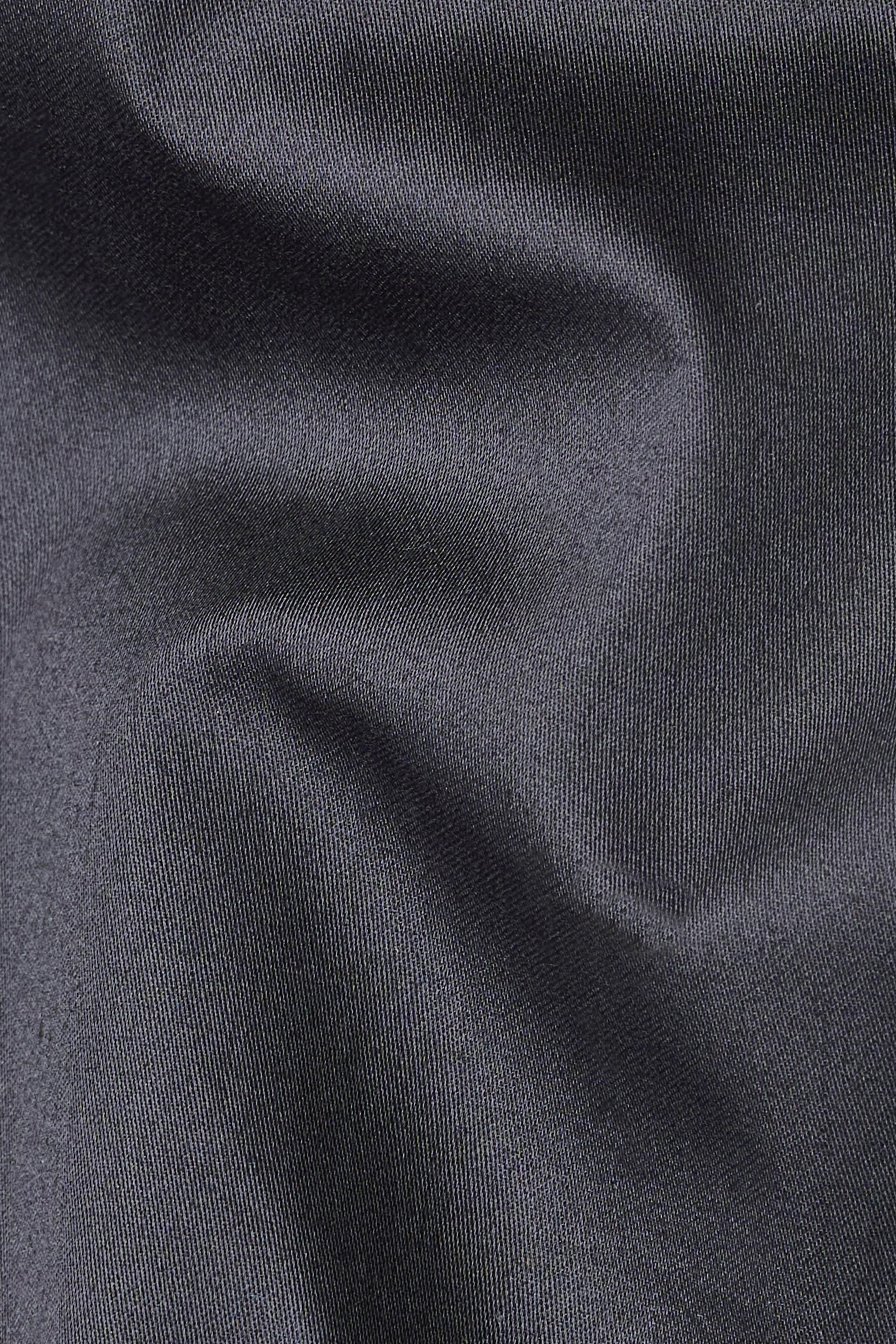 Jade Black Subtle Sheen Super Soft Premium Cotton Kurta K199-Short