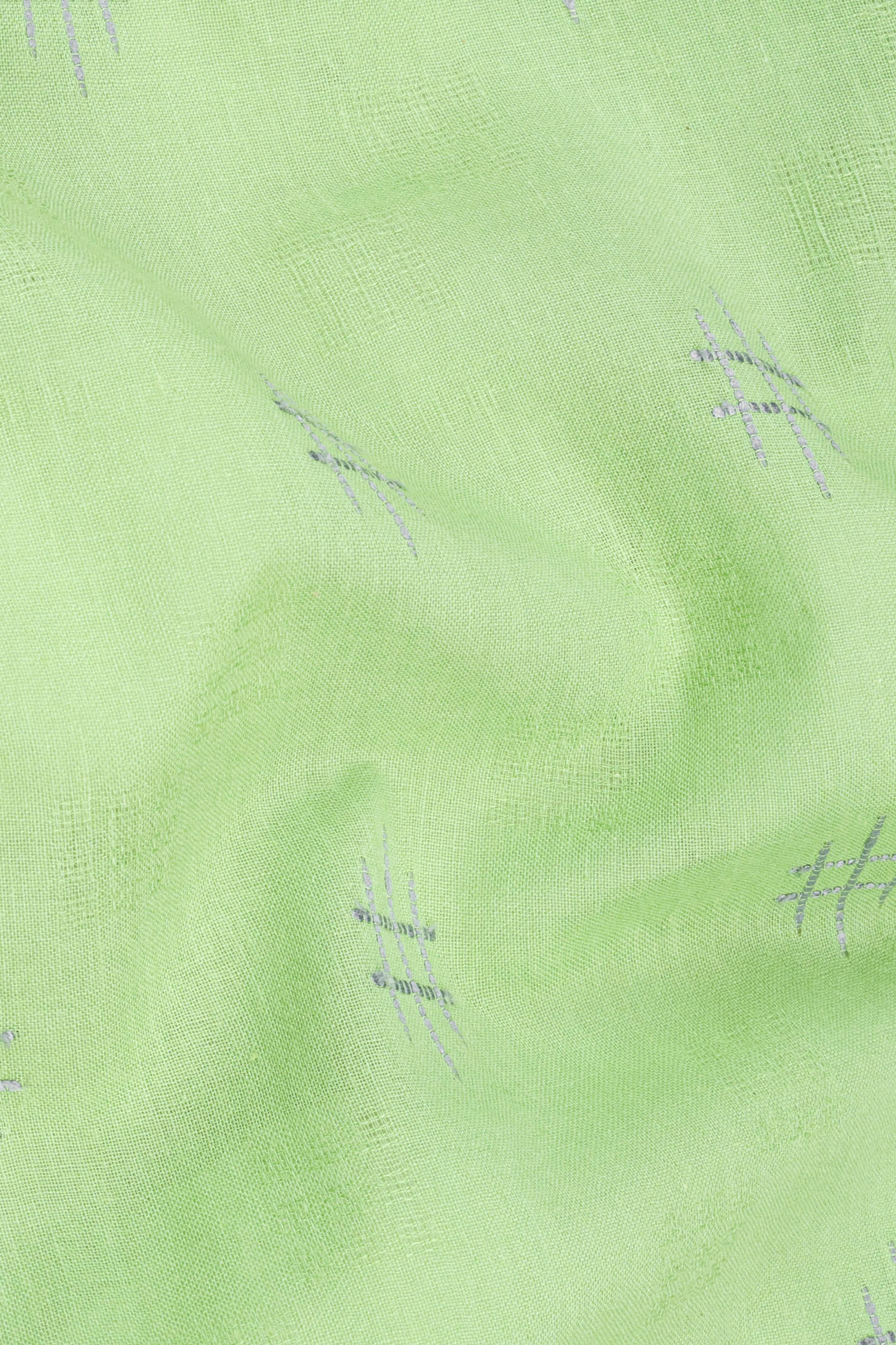 Beryl Green Dobby Textured Premium Giza Cotton Kurta Set