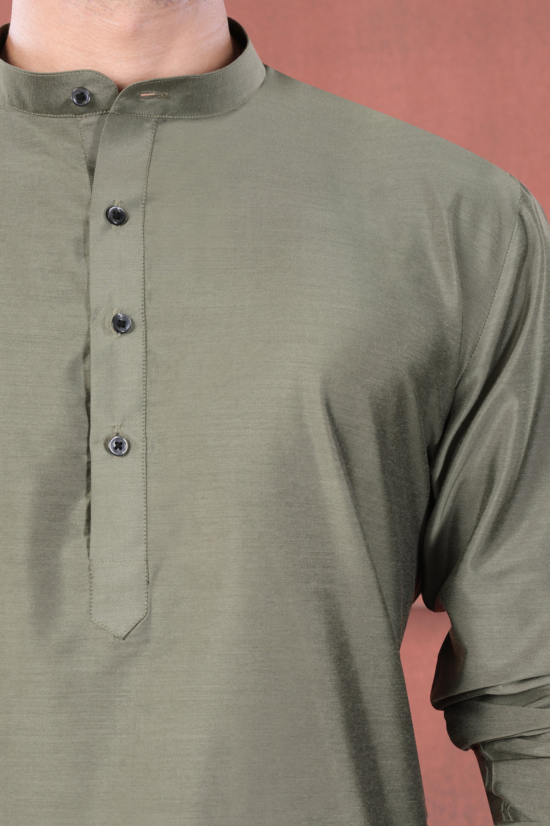 Oyster Gray Subtle Sheen Viscose Kurta Set