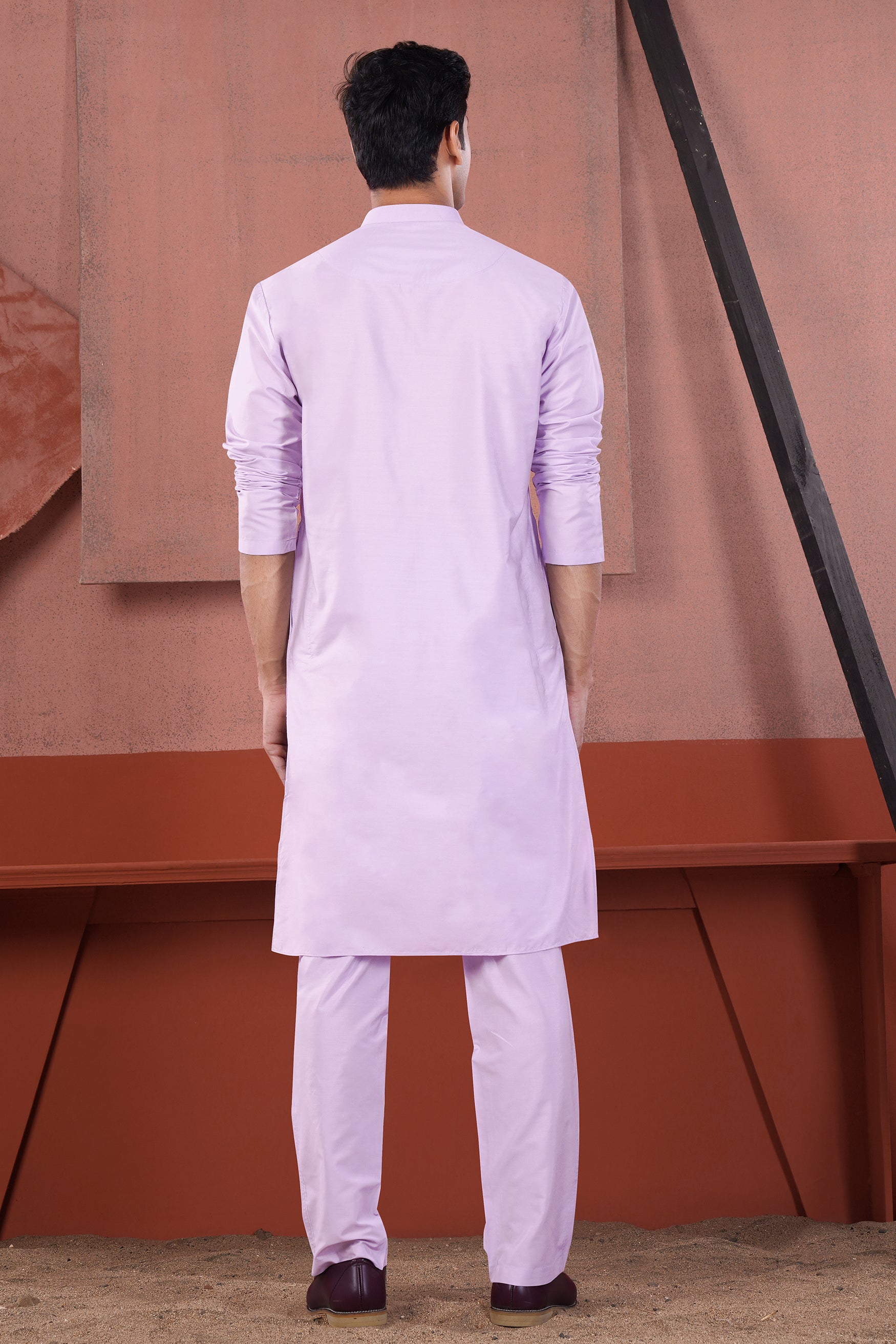 Lilac Lavender Subtle Sheen Viscose Kurta Set