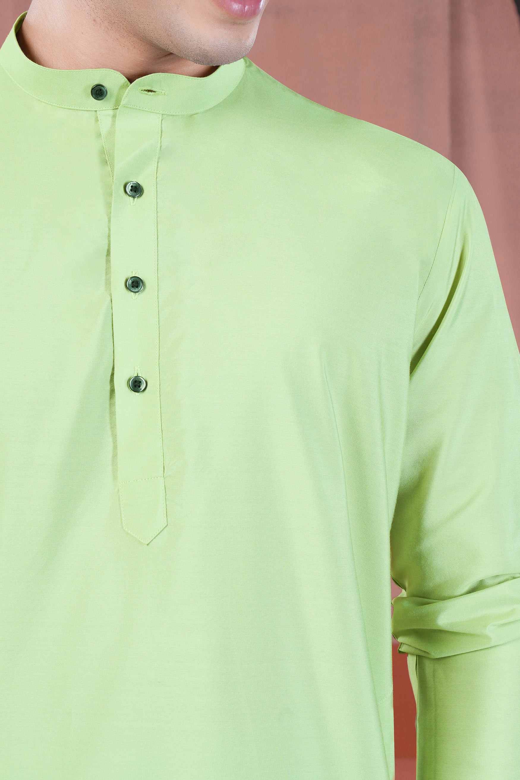 Pixie Green Subtle Sheen Viscose Kurta Set