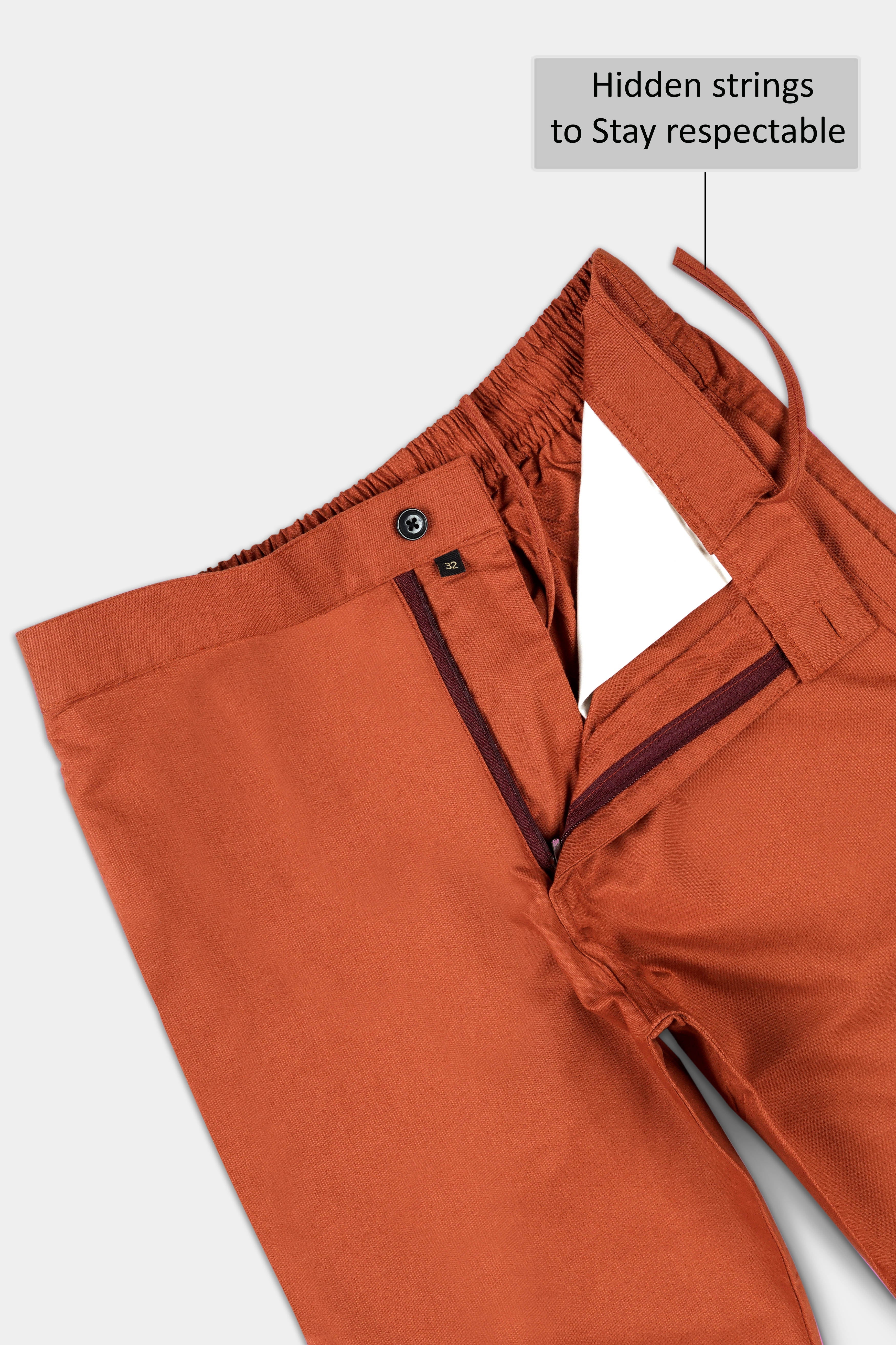 Flame Pea Orange Oxford Cotton Lounge Pant