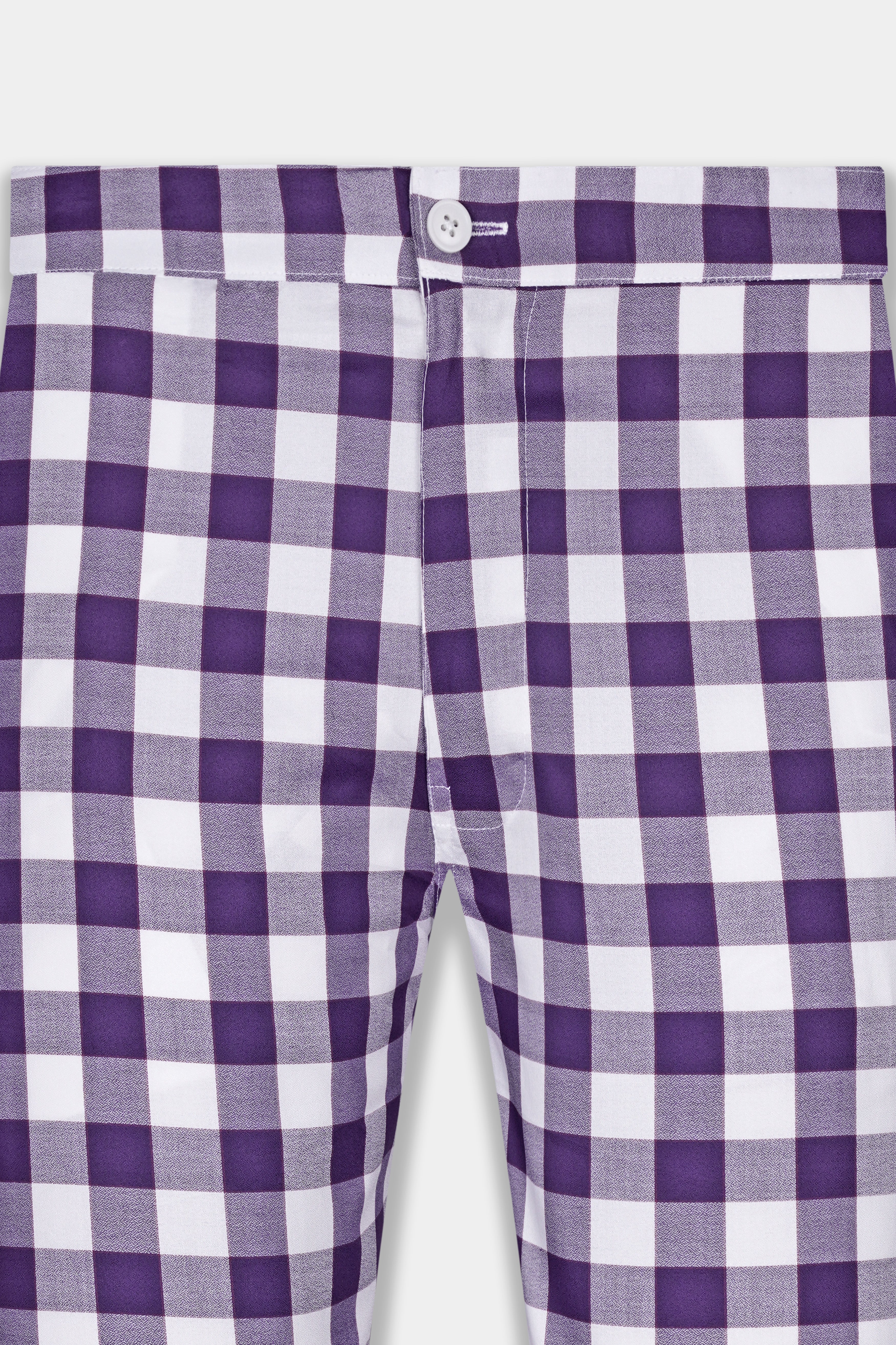 Meteorite Purple plaid Poplin Giza Cotton Lounge Pant