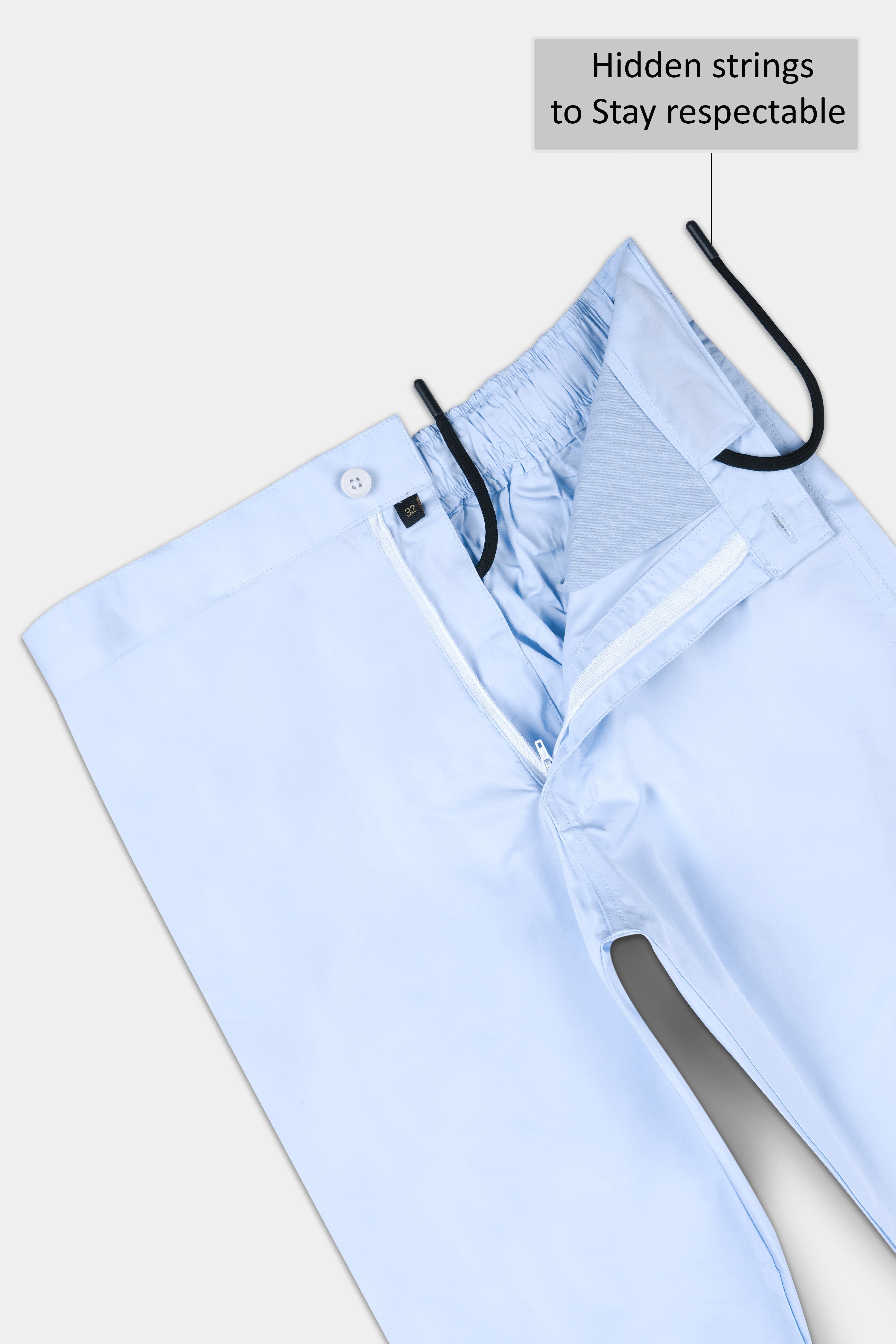 Hawkes Blue Poplin Giza Cotton Lounge Pant