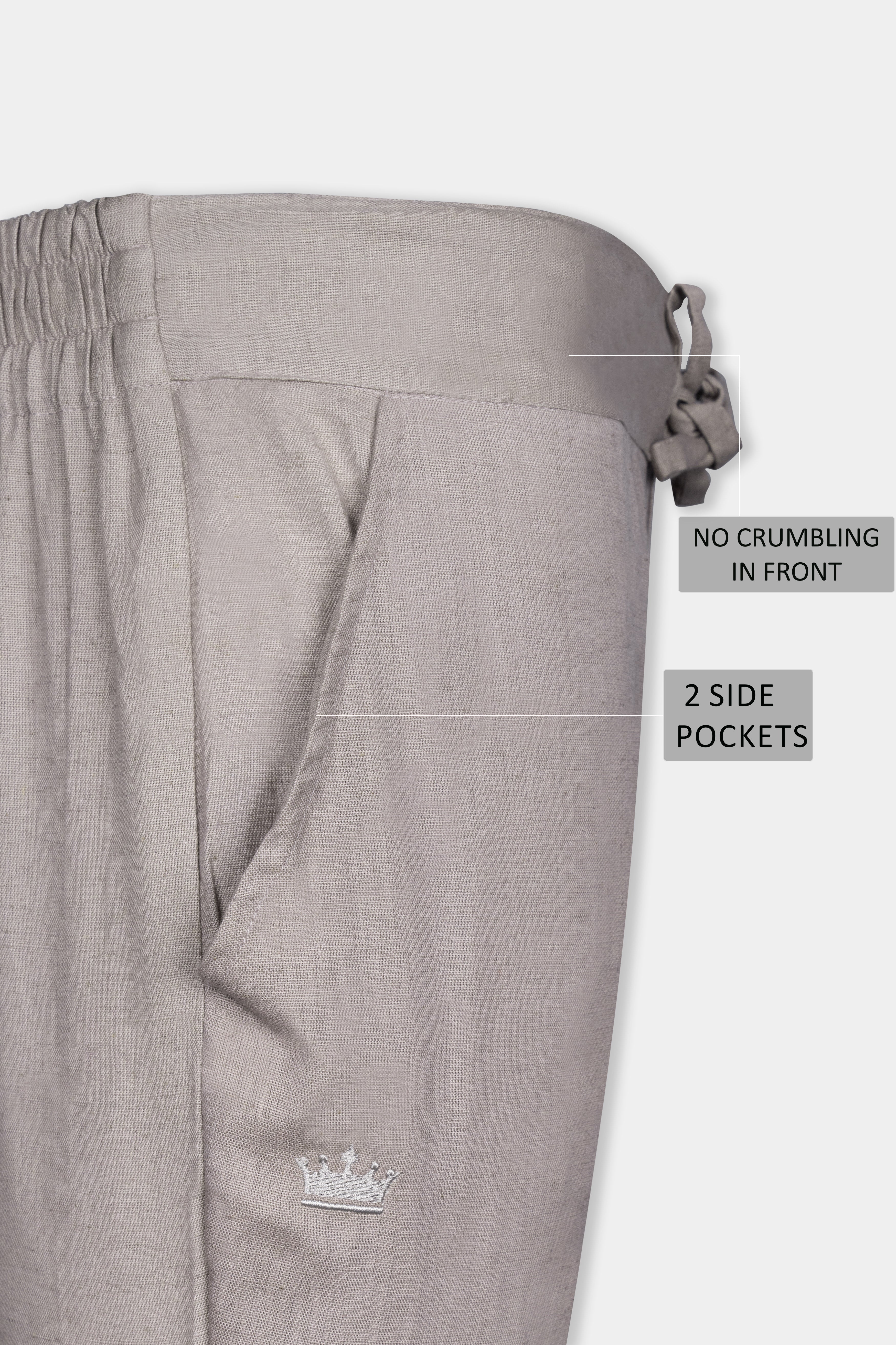 Martini Cream Luxurious Linen Lounge Pant