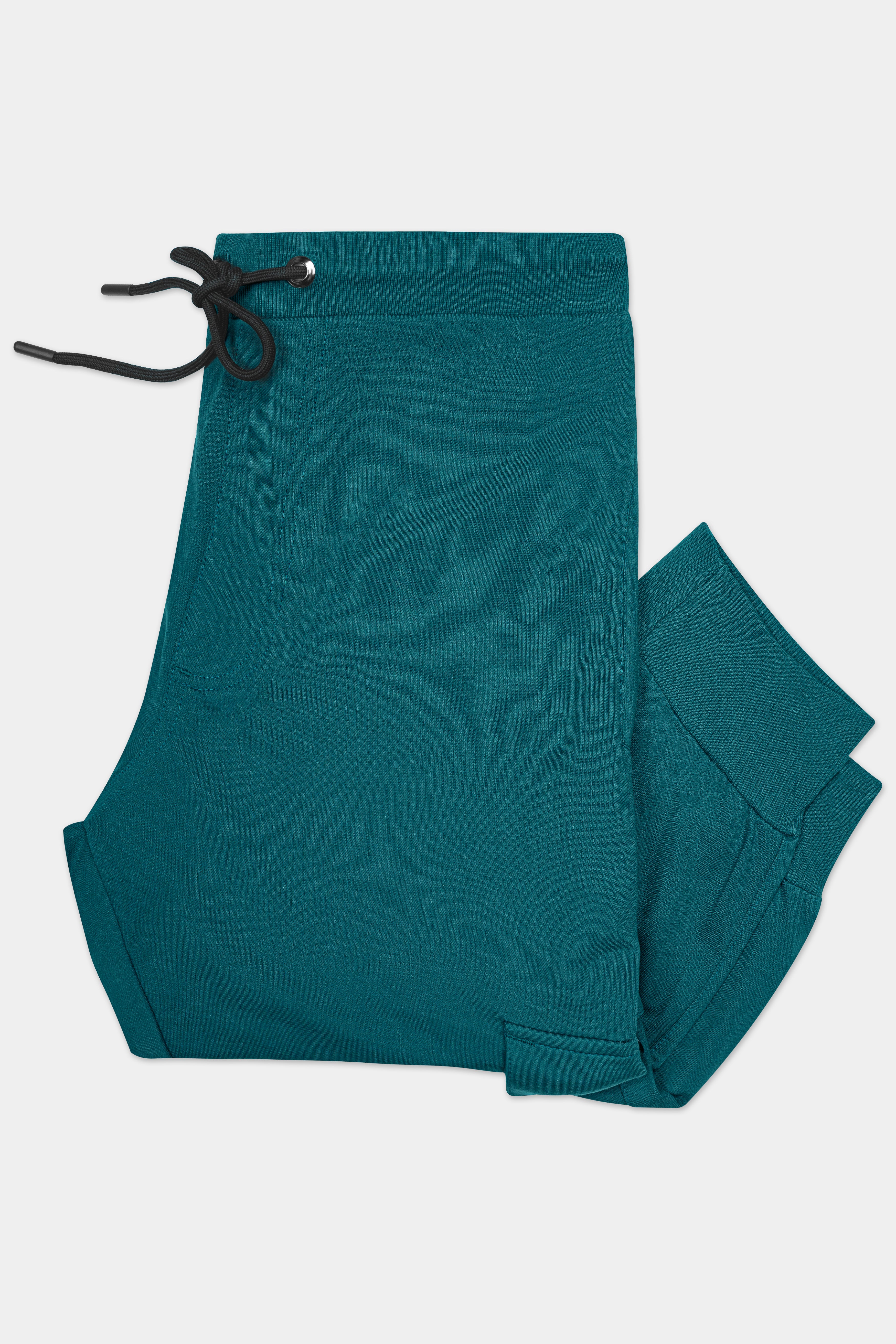 Cyprus Green Premium French Terry Cotton Cargo Joggers