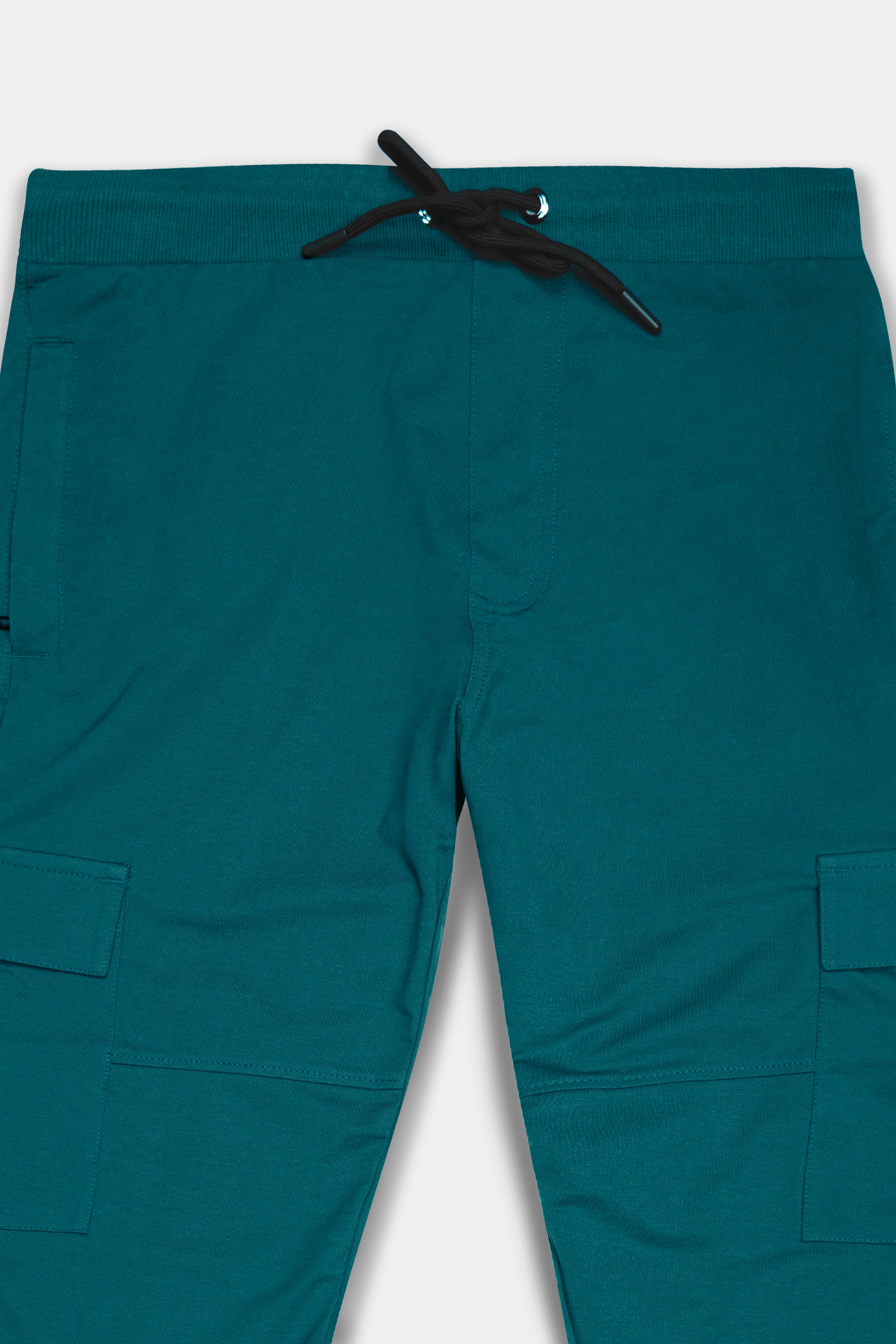 Cyprus Green Premium French Terry Cotton Cargo Joggers