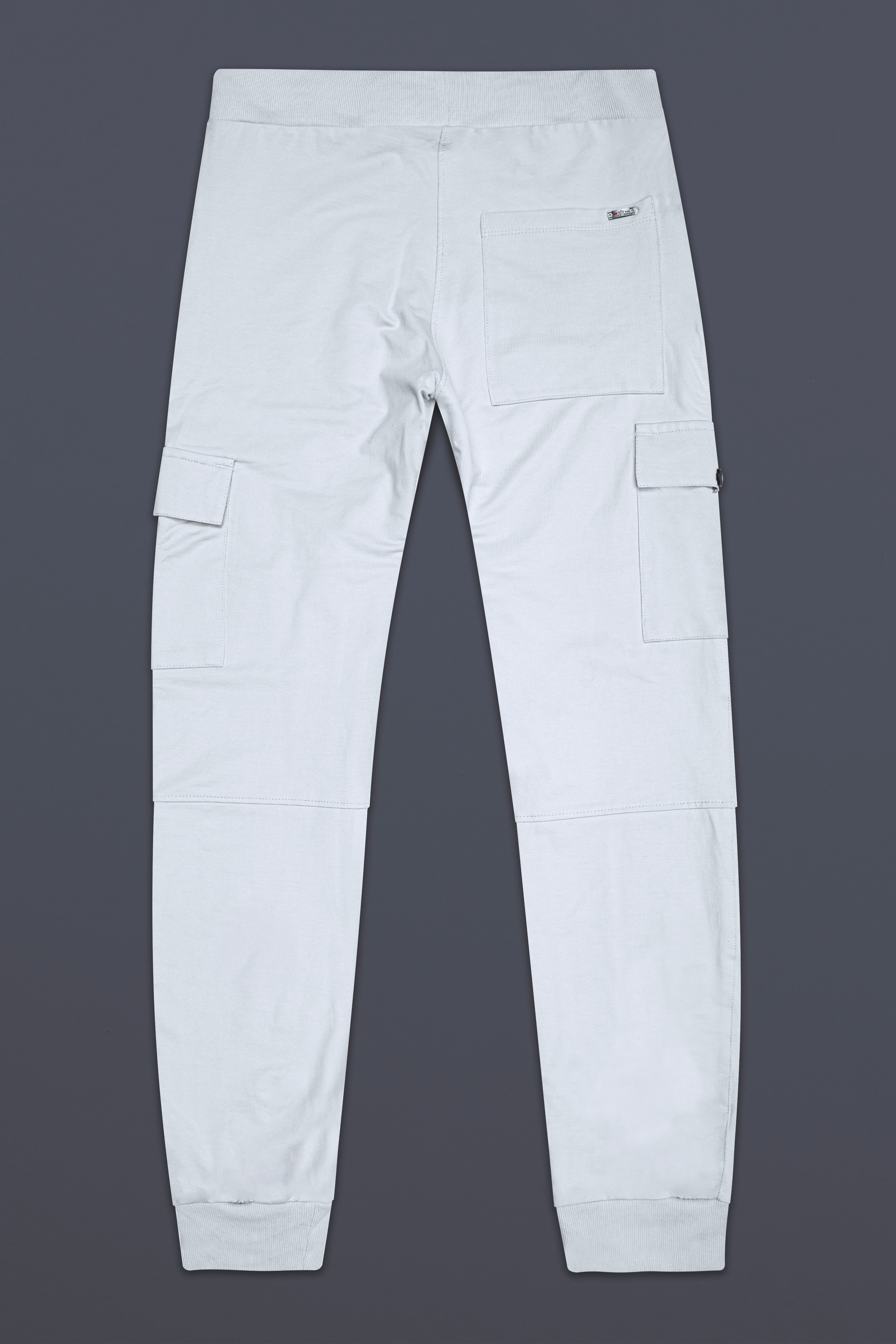 Mischke Gray Premium French Terry Cotton Cargo Joggers
