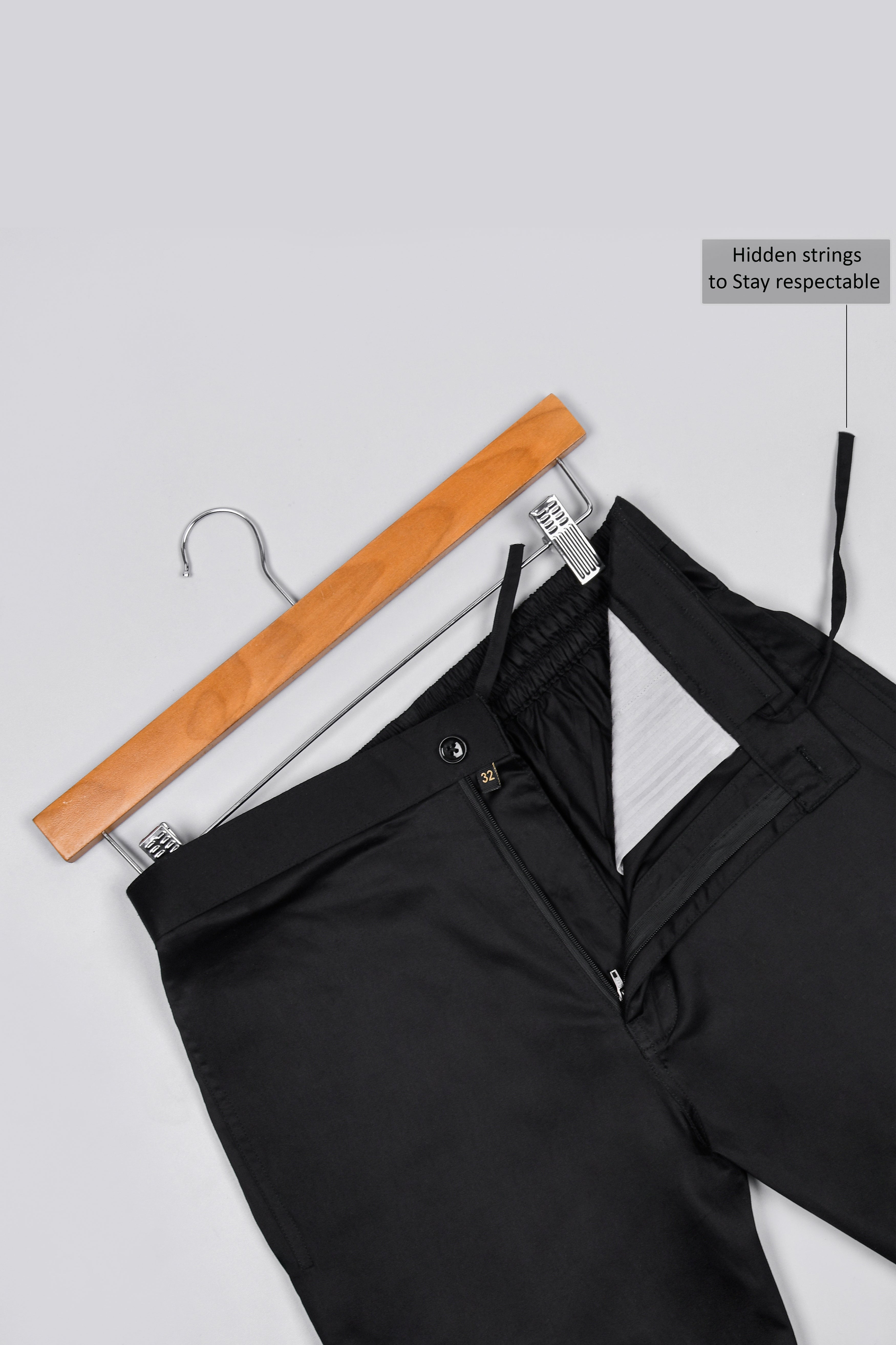 One Black Luxurious Linen and One Black Cotton Lounge Pants