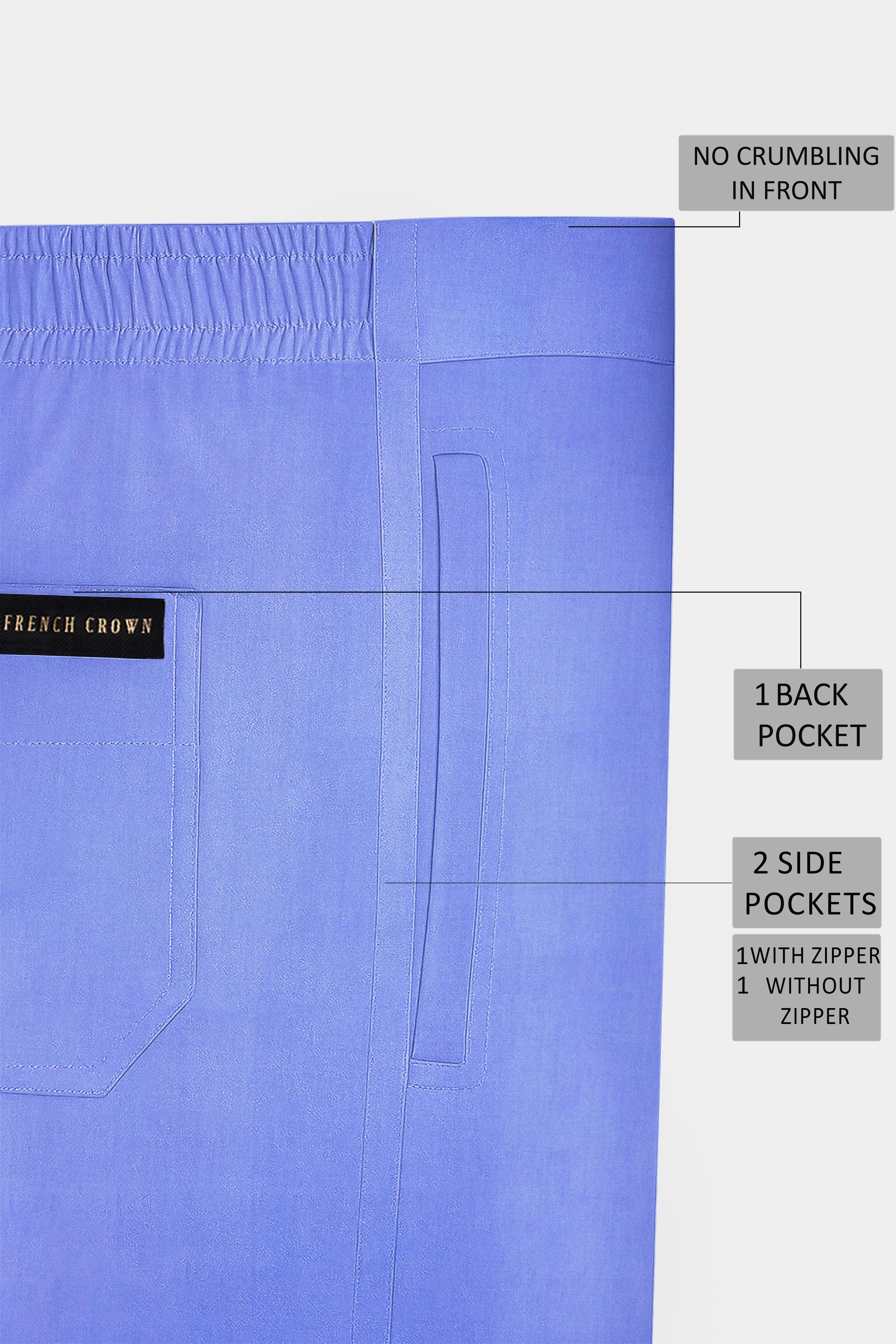 Striona-Marguerite Blue Twill Premium Cotton Lounge Pant