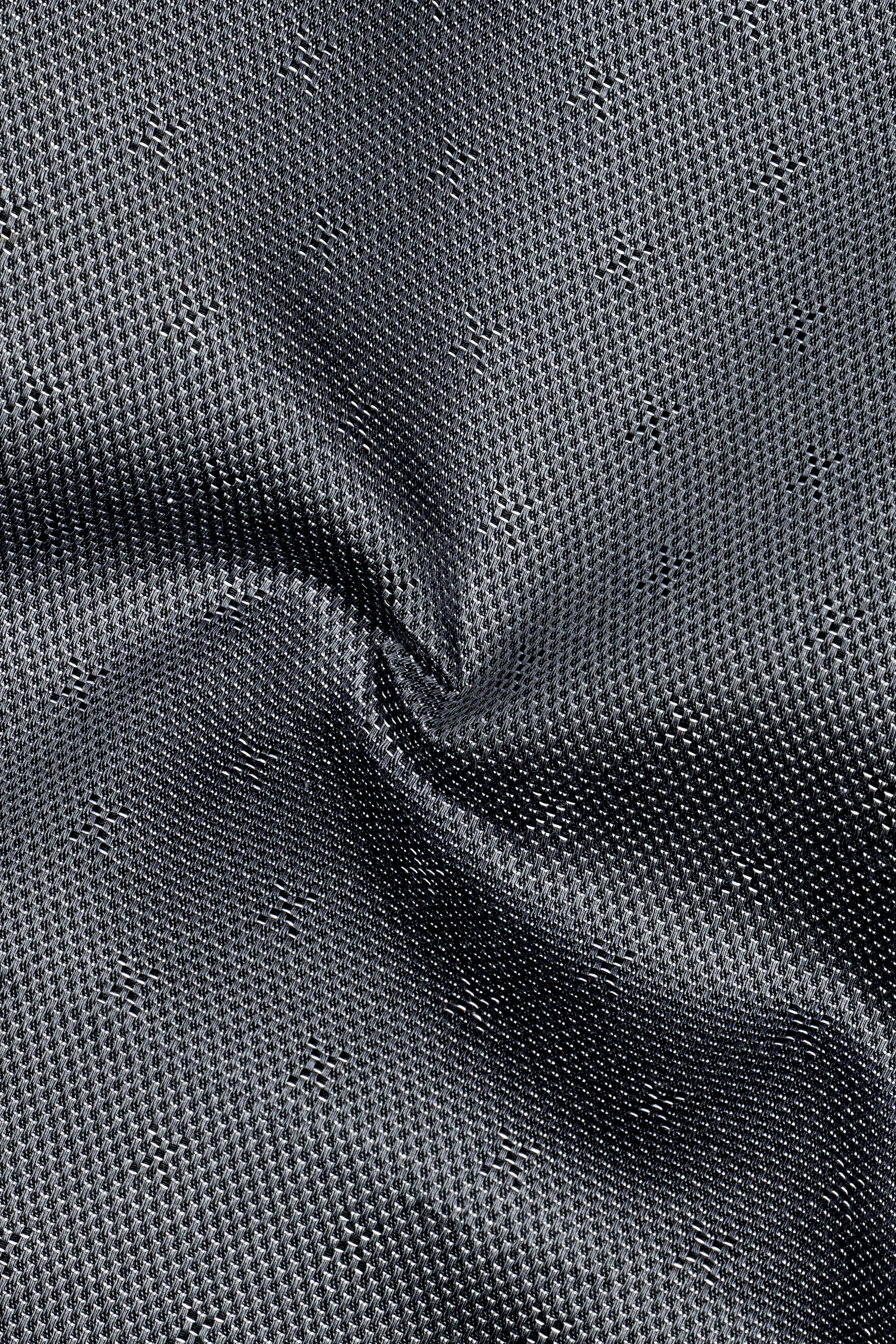 Grisora-Iridium Gray Dobby Textured Premium Cotton Lounge Pant