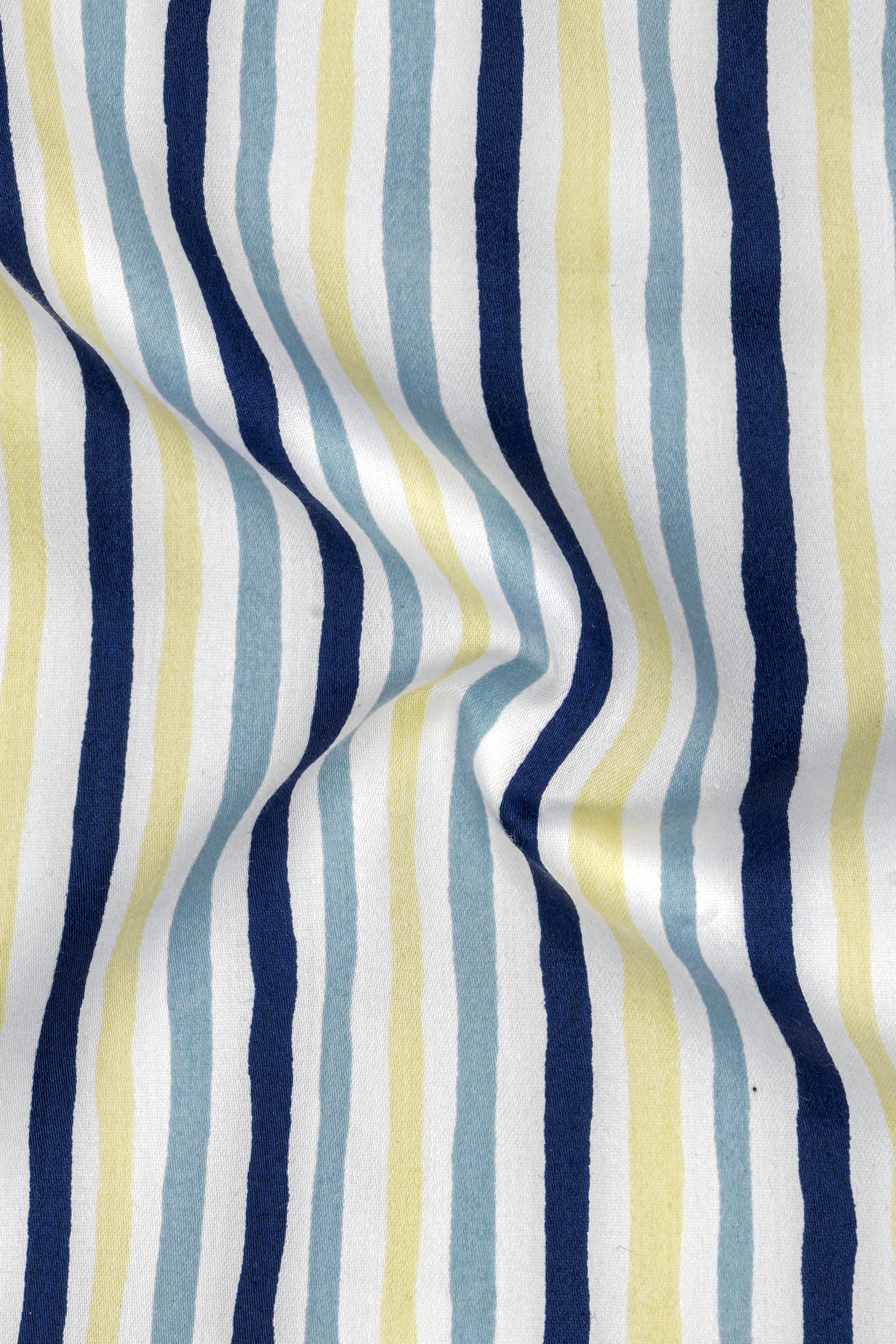 Whisora-Bright White And Astronaut Blue Striped Subtle Sheen Super Soft Premium Cotton Lounge Pant