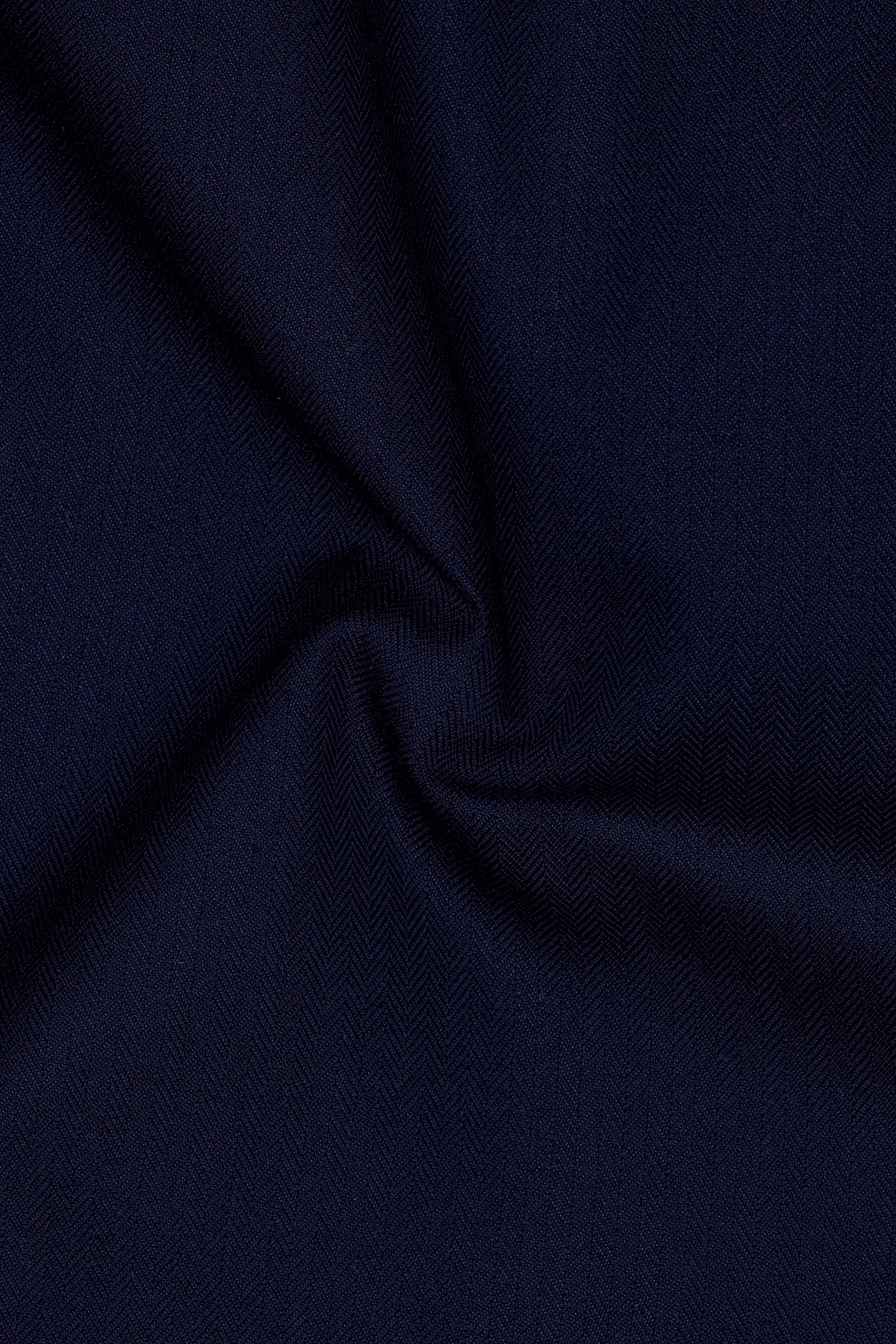 Aurivor-Cinder Blue Herringbone Textured Premium Cotton Lounge Pant