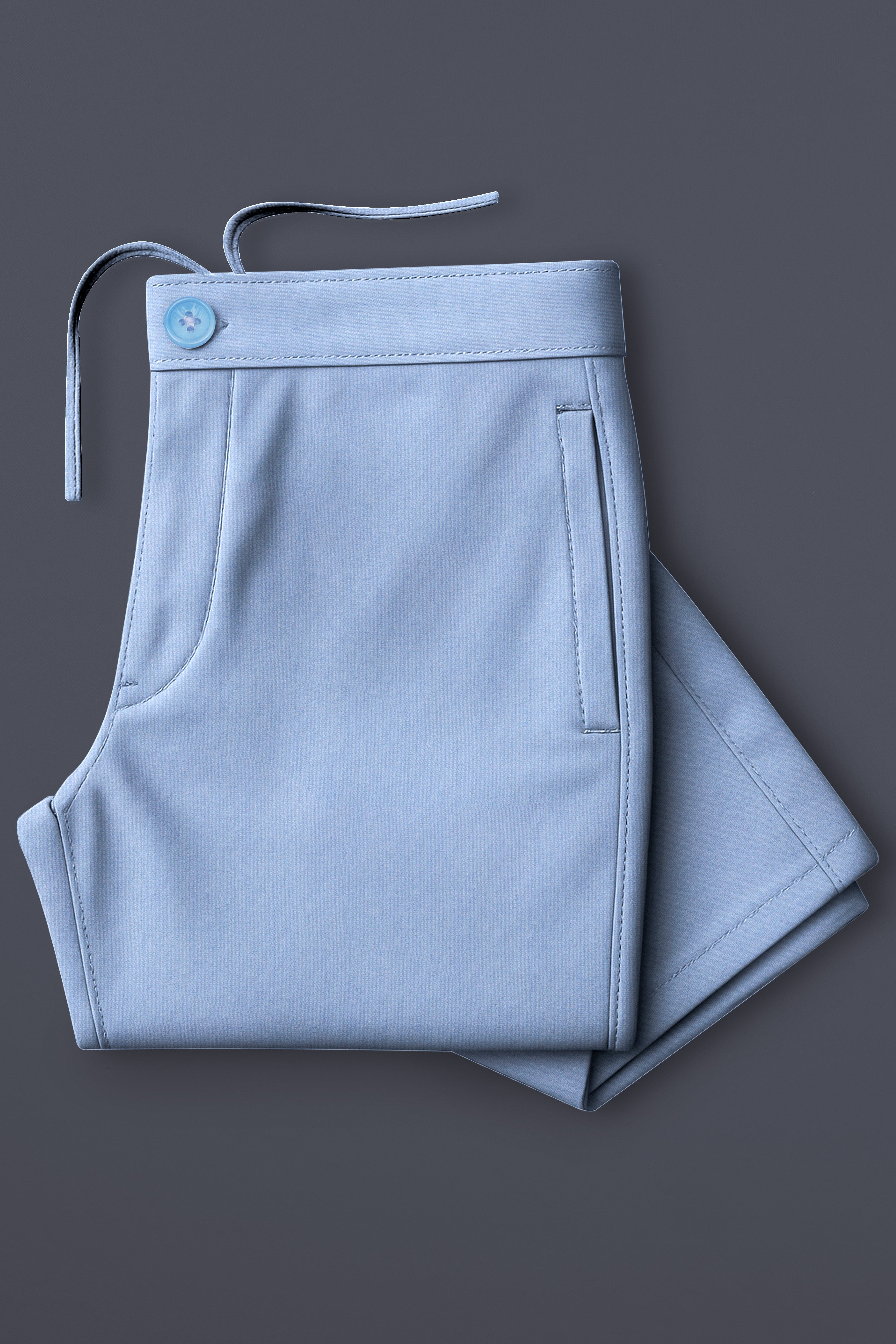 Velistra-Tealish Blue Textured Oxford Super Soft Premium Cotton Lounge Pant