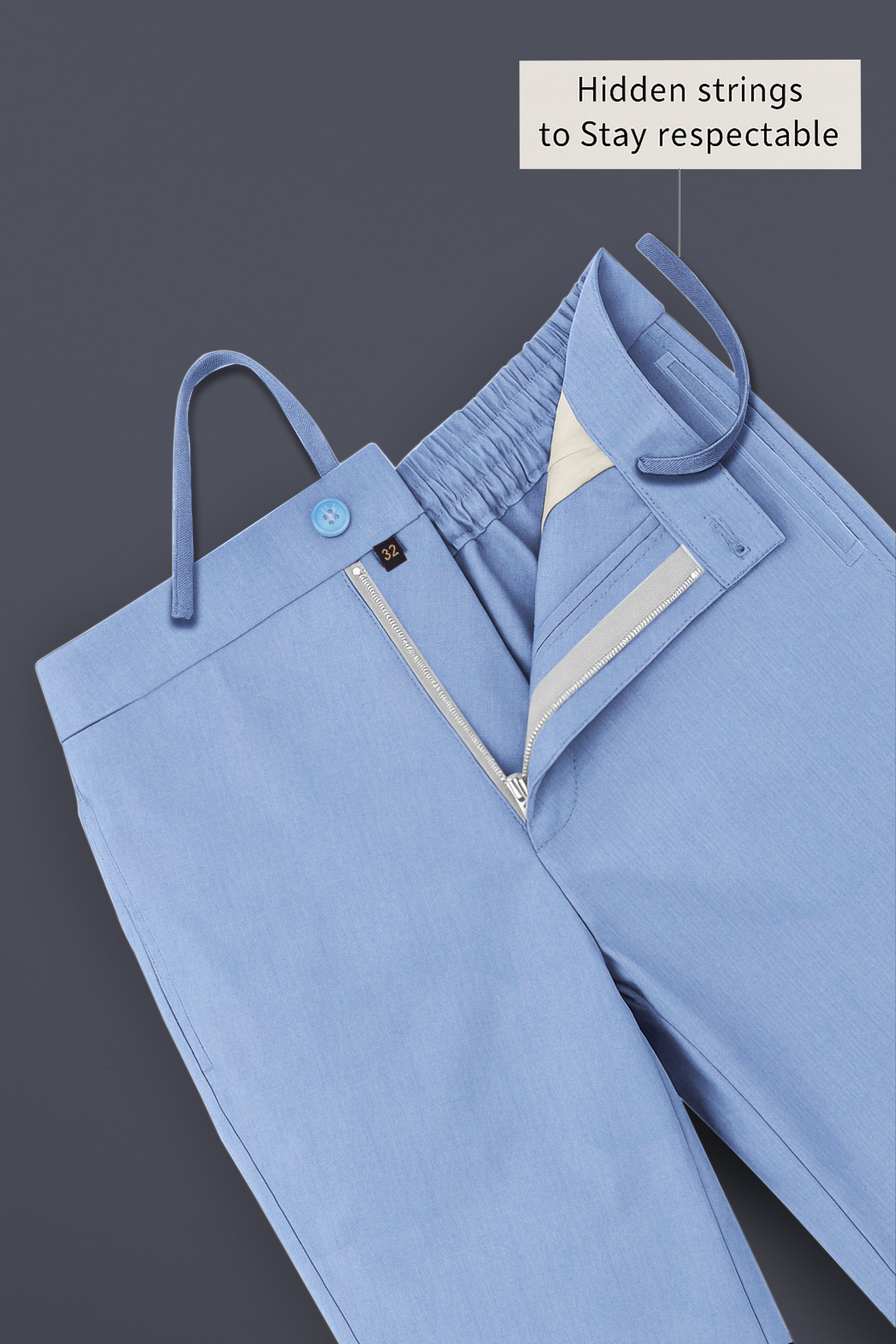Velistra-Tealish Blue Textured Oxford Super Soft Premium Cotton Lounge Pant