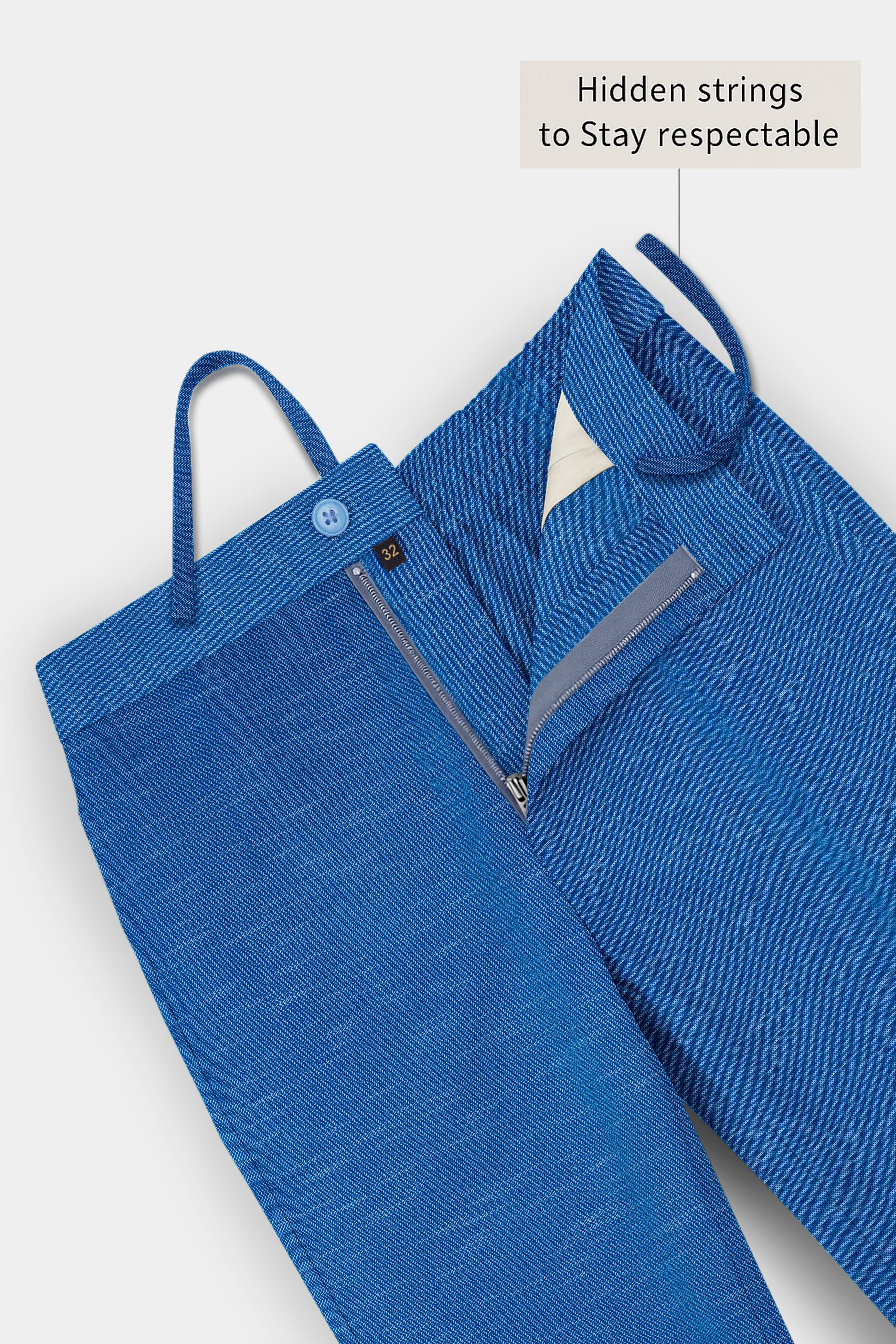 Opulen-Horizon Blue Dobby Textured Premium Cotton Lounge Pant