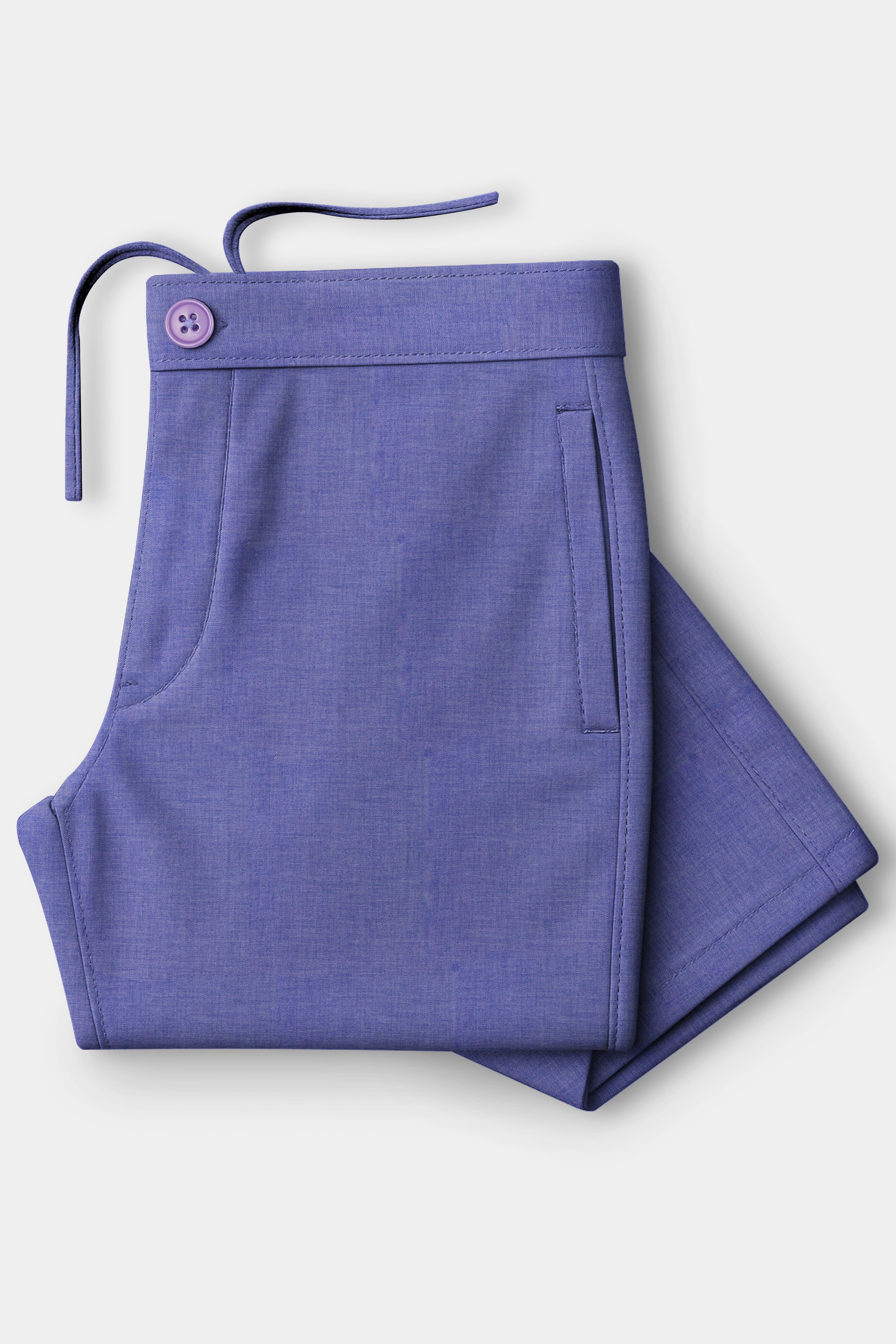 Aurivor-Scampi Blue Textured Super Soft Chambray Premium Cotton Lounge Pant