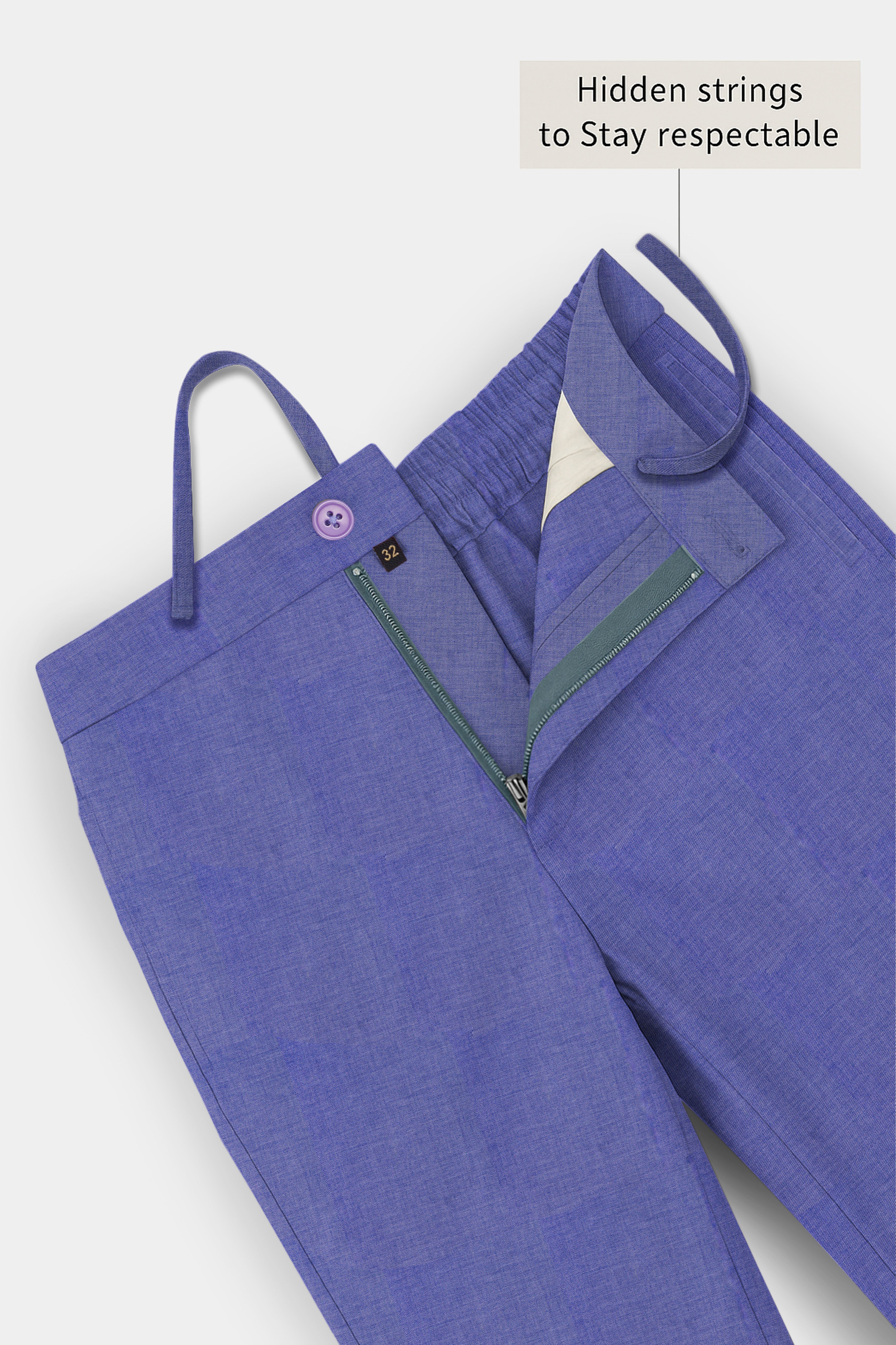 Aurivor-Scampi Blue Textured Super Soft Chambray Premium Cotton Lounge Pant