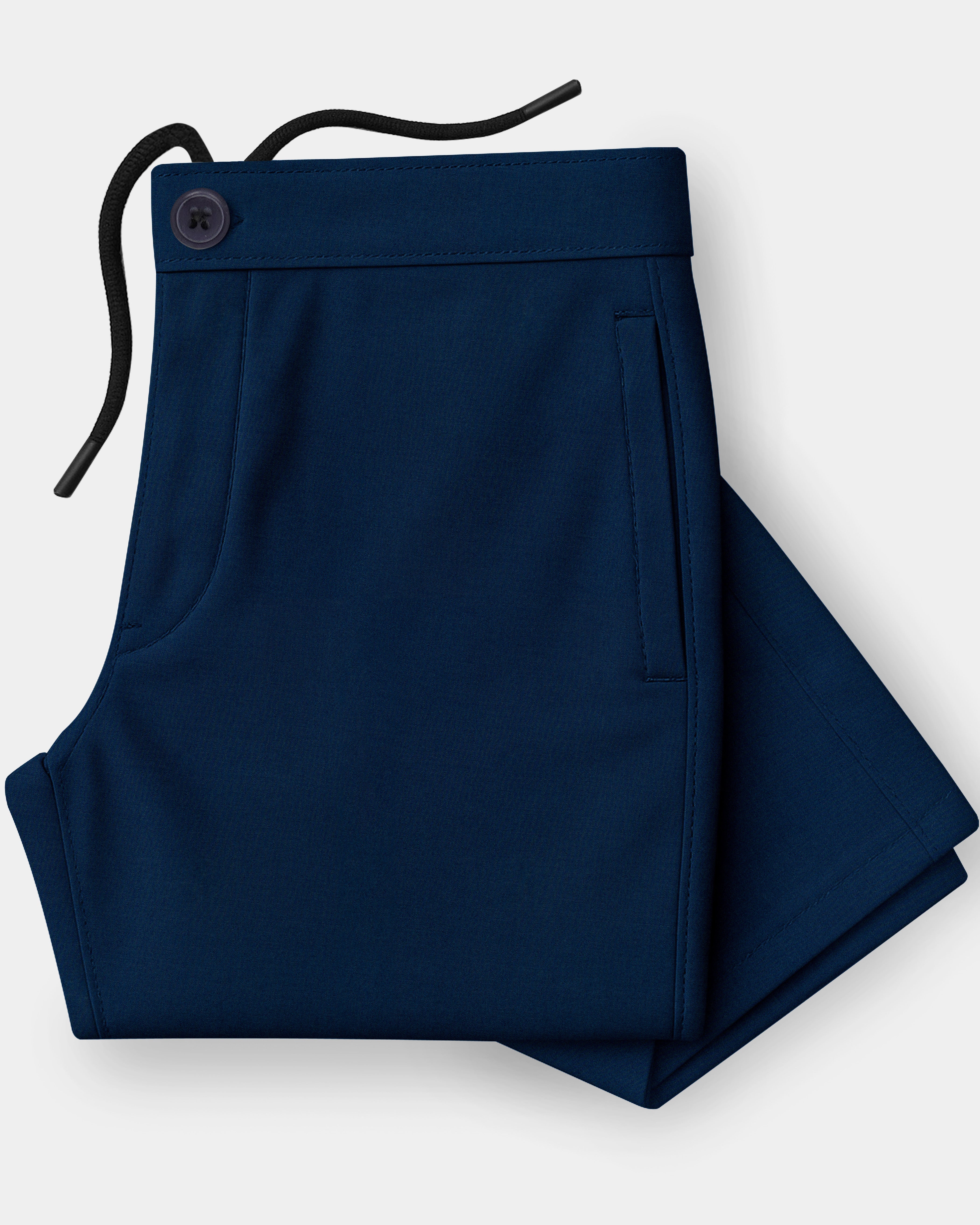 Gizora-Firefly Blue Super Soft Poplin Giza Cotton Lounge Pant