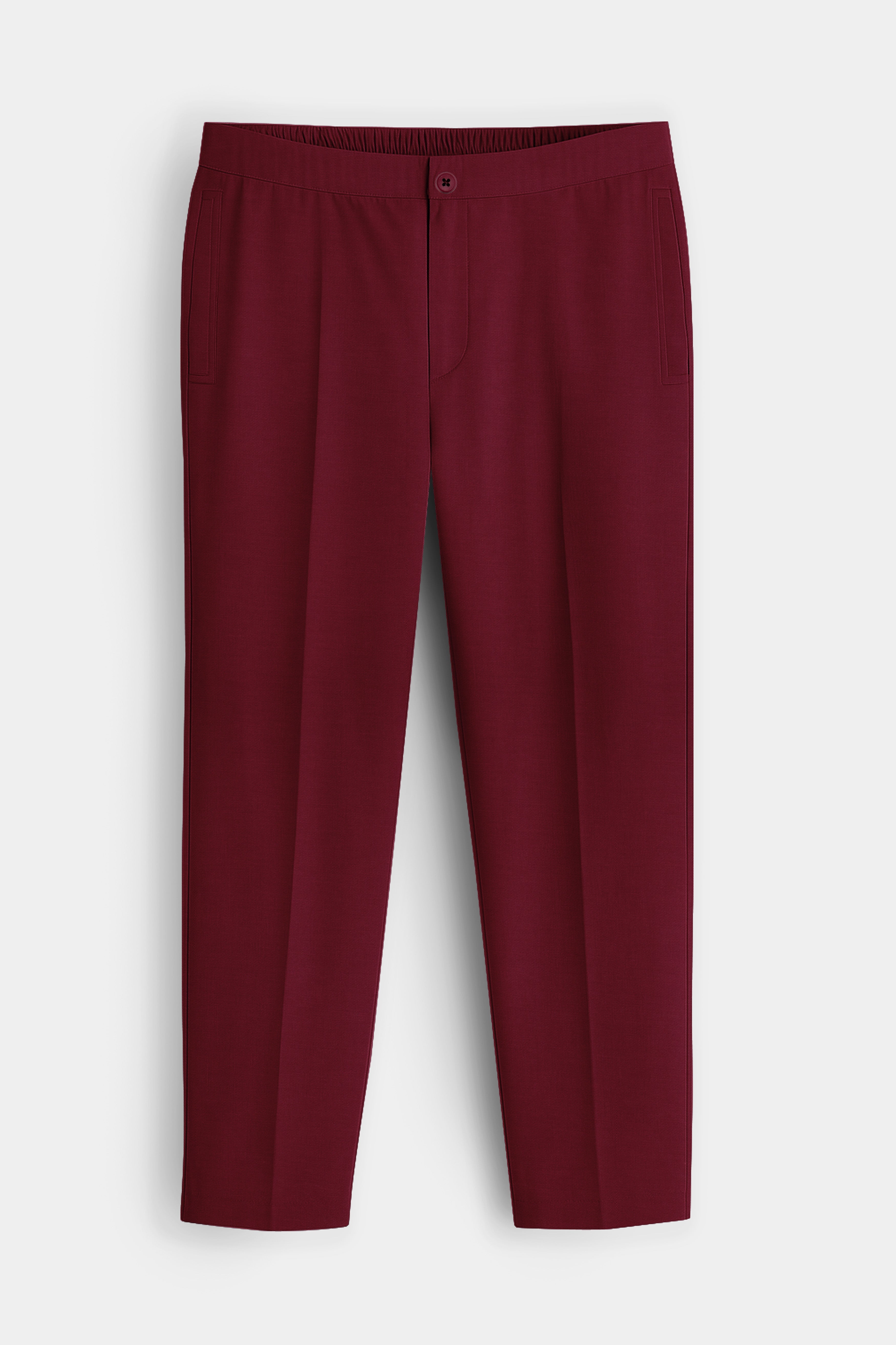 Flyvivo-Aubergine Maroon Twill Premium Cotton Lounge Pant