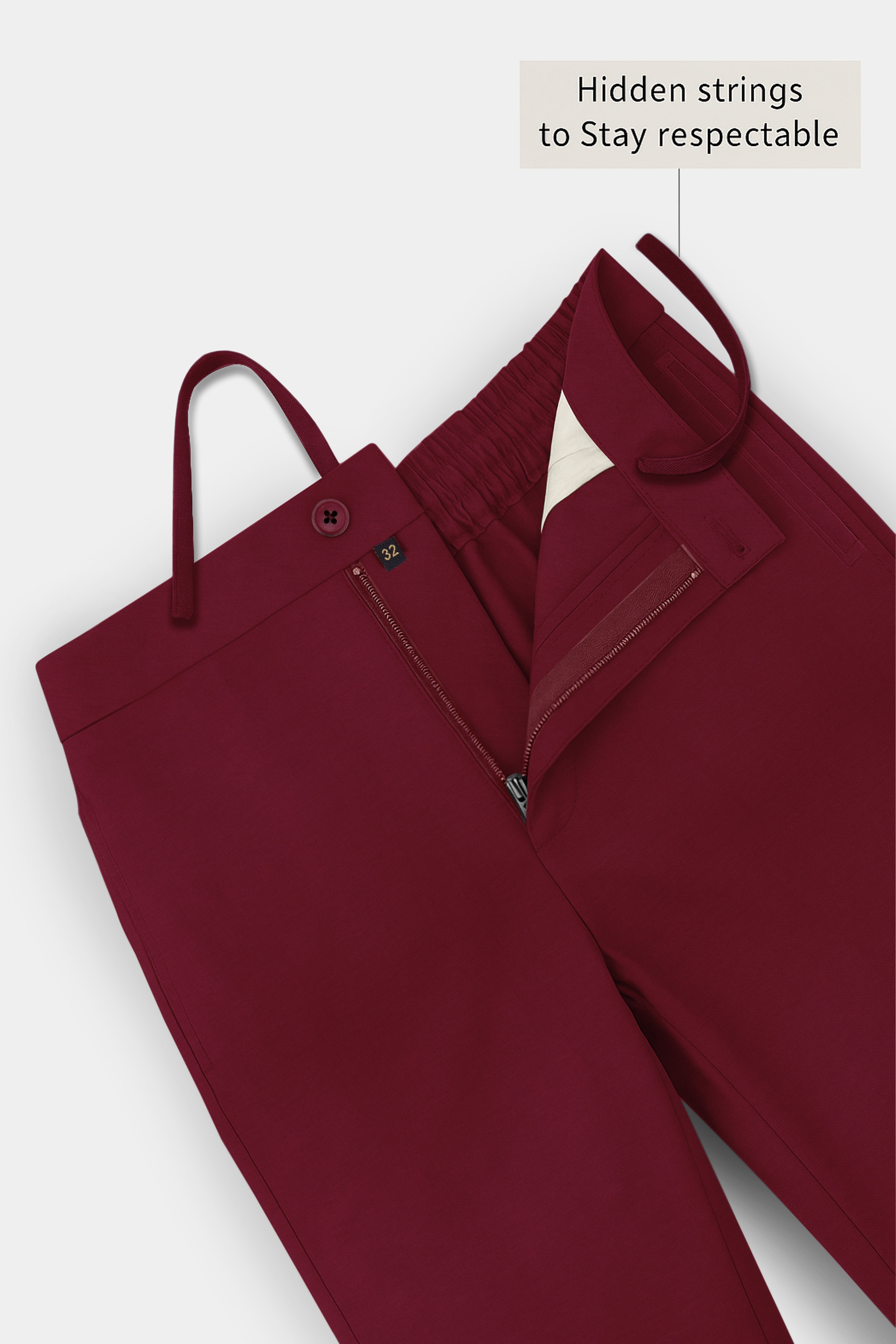 Flyvivo-Aubergine Maroon Twill Premium Cotton Lounge Pant