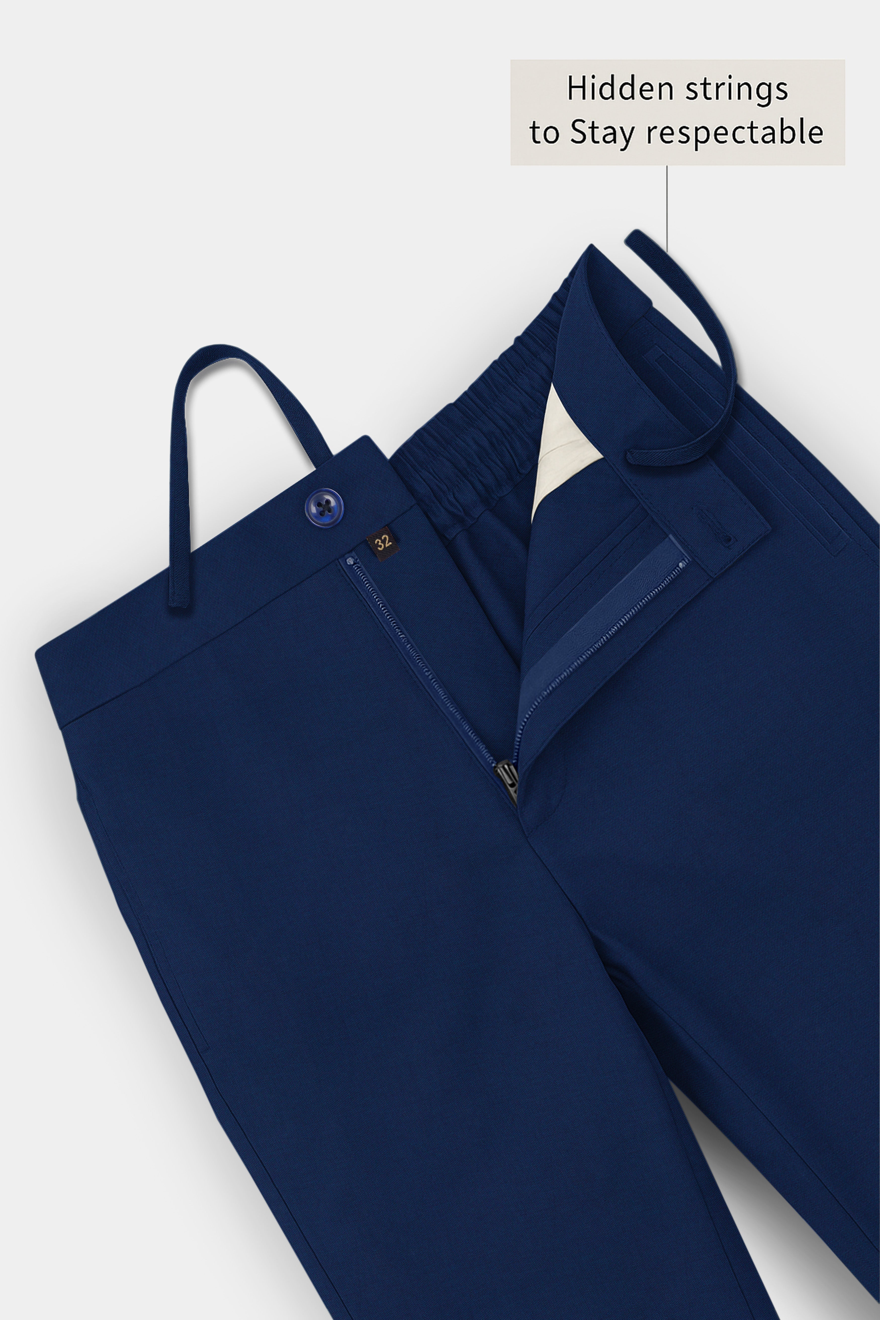 Aubivra-Prussian Blue Dobby Textured Premium Cotton Lounge Pant