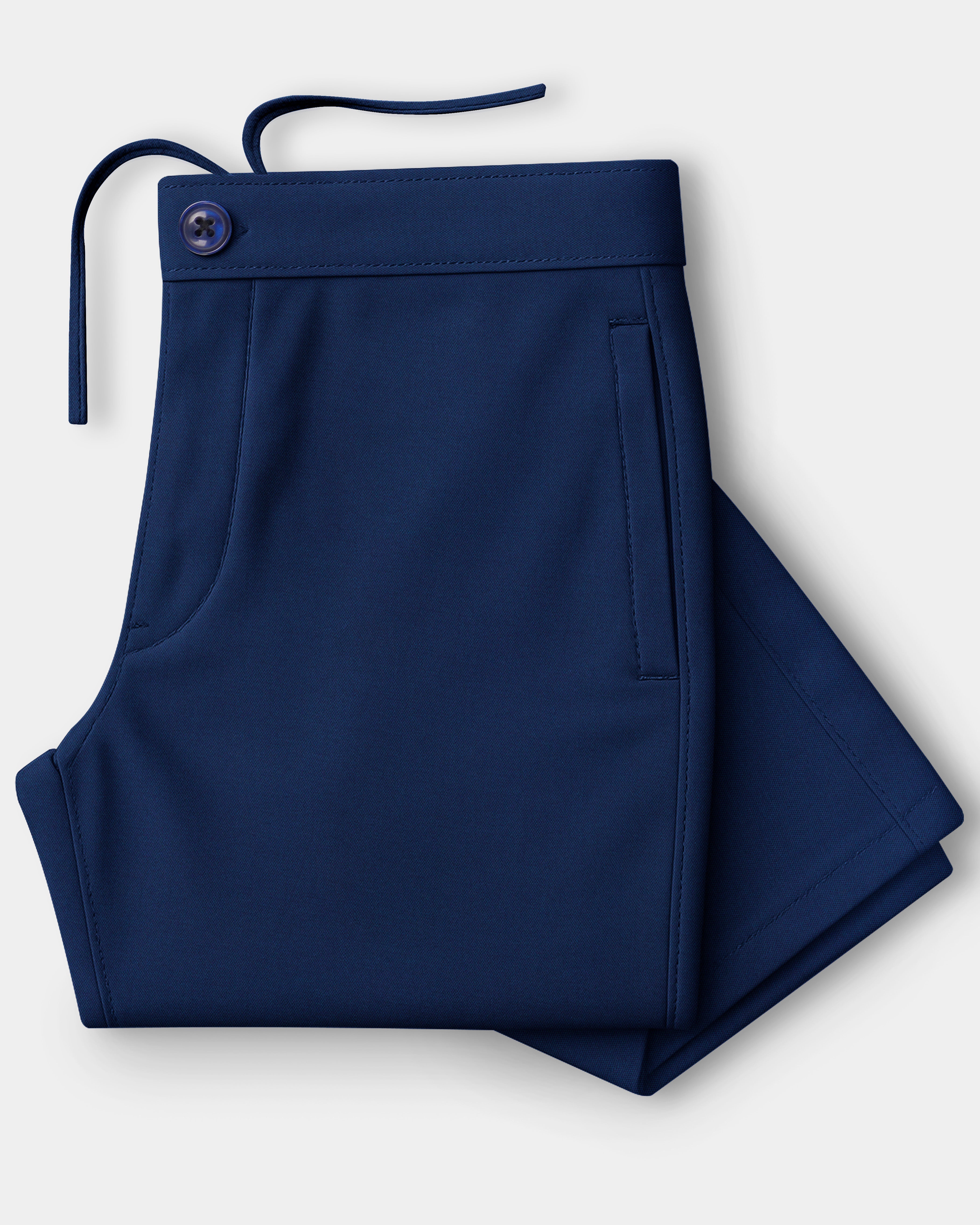 Aubivra-Prussian Blue Dobby Textured Premium Cotton Lounge Pant