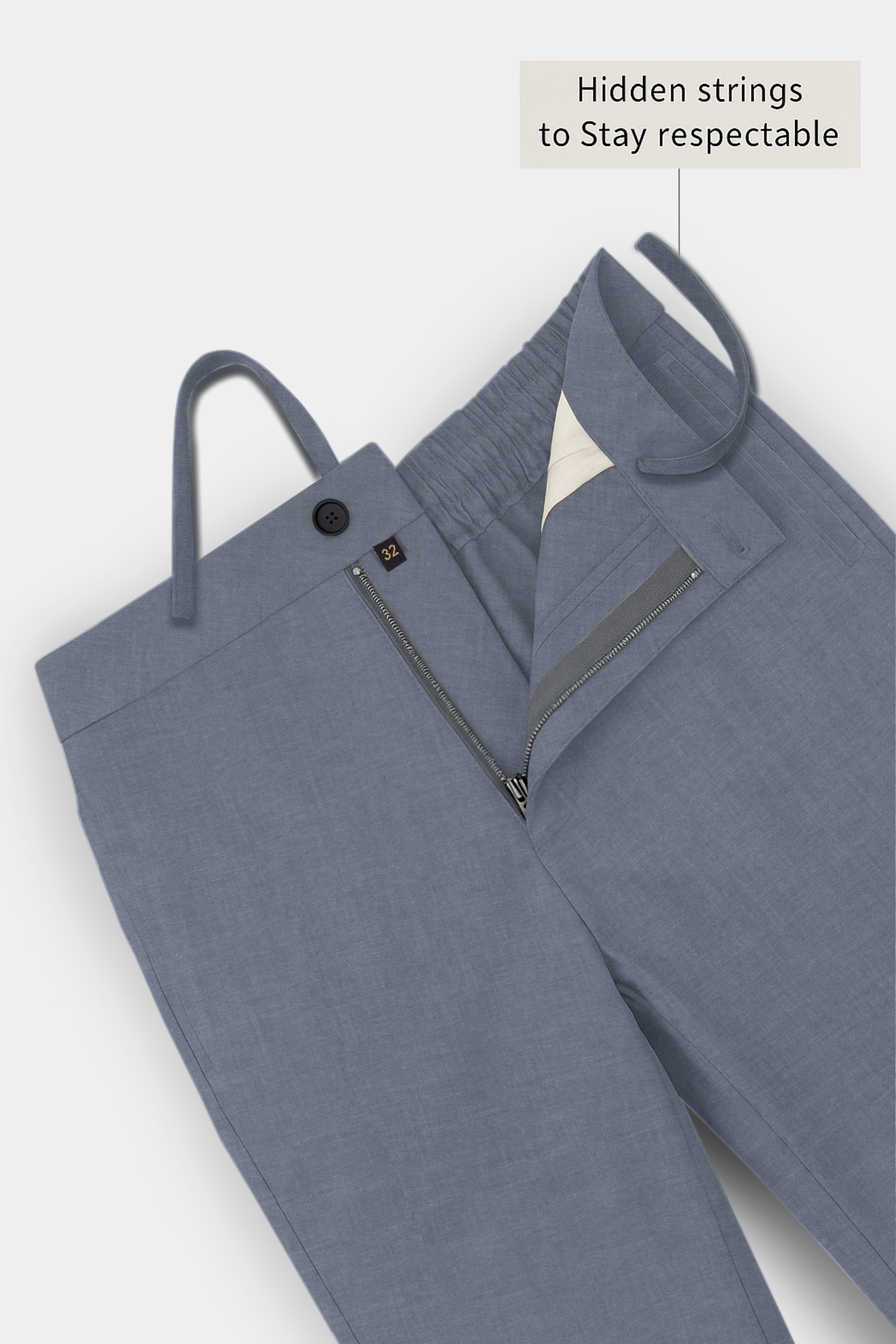 Truvisse-Trout Gray Textured Oxford Super Soft Premium Cotton Lounge Pant