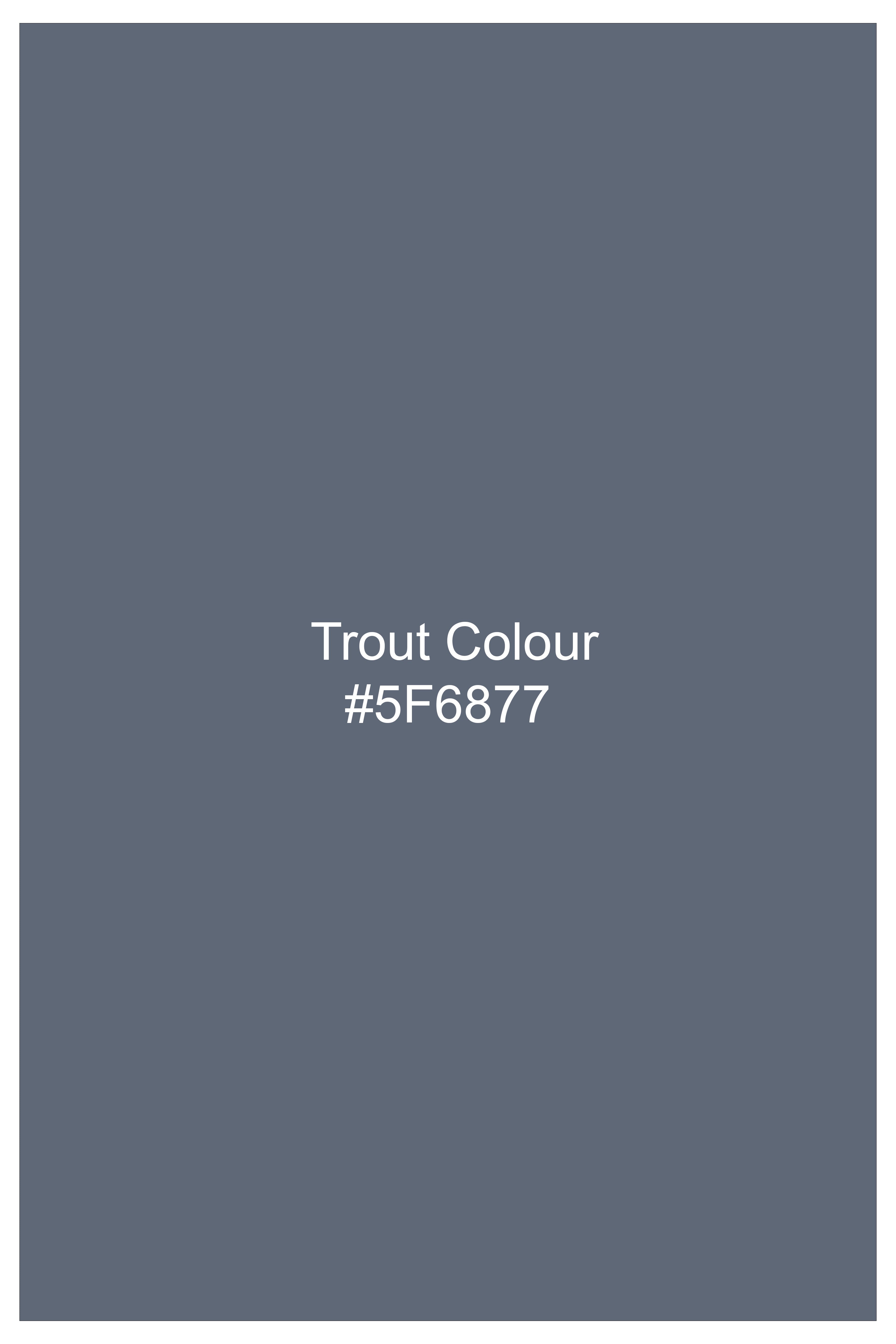 Truvisse-Trout Gray Textured Oxford Super Soft Premium Cotton Lounge Pant