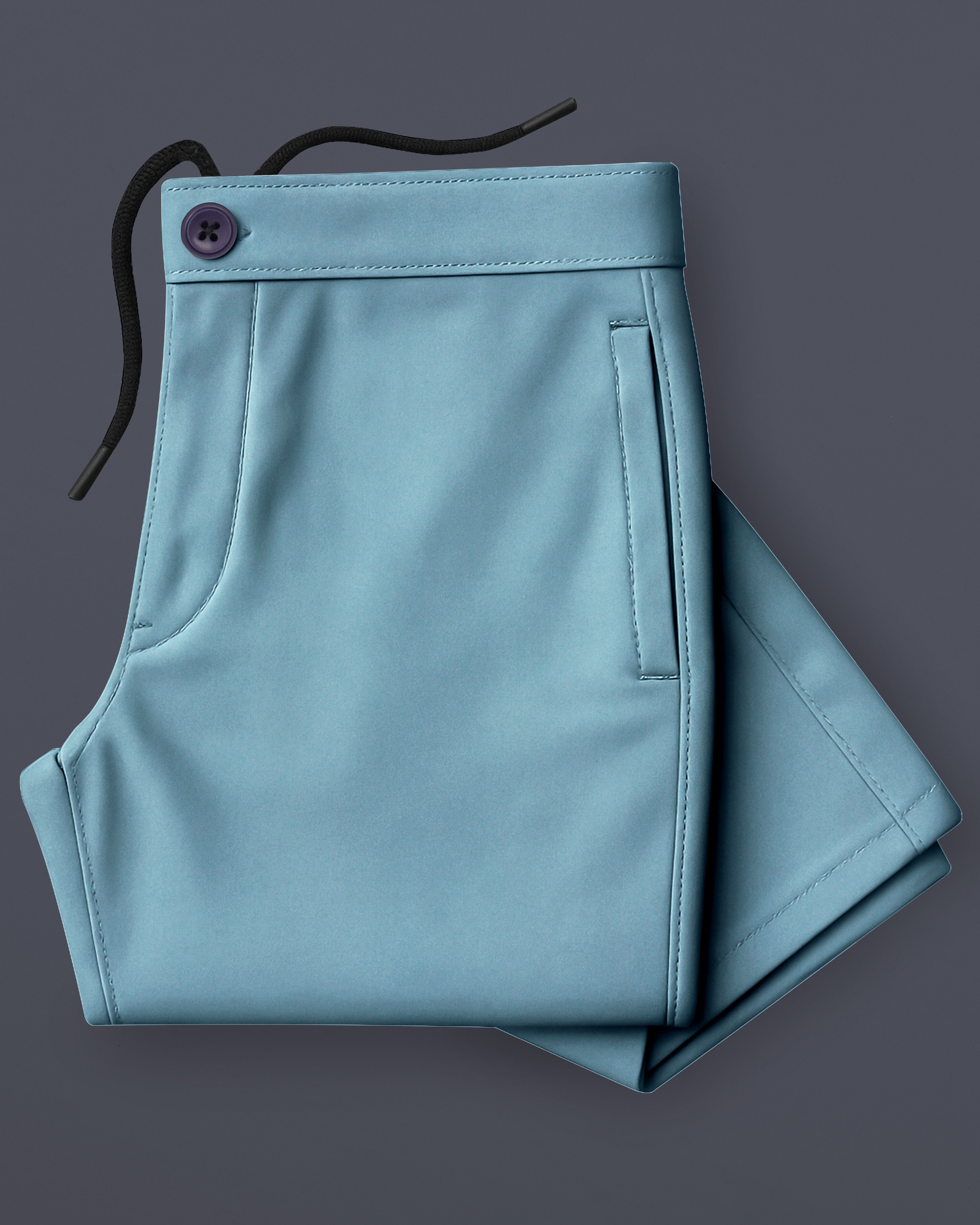 Lumivra-Gothic Blue Super Soft Poplin Giza Cotton Lounge Pant
