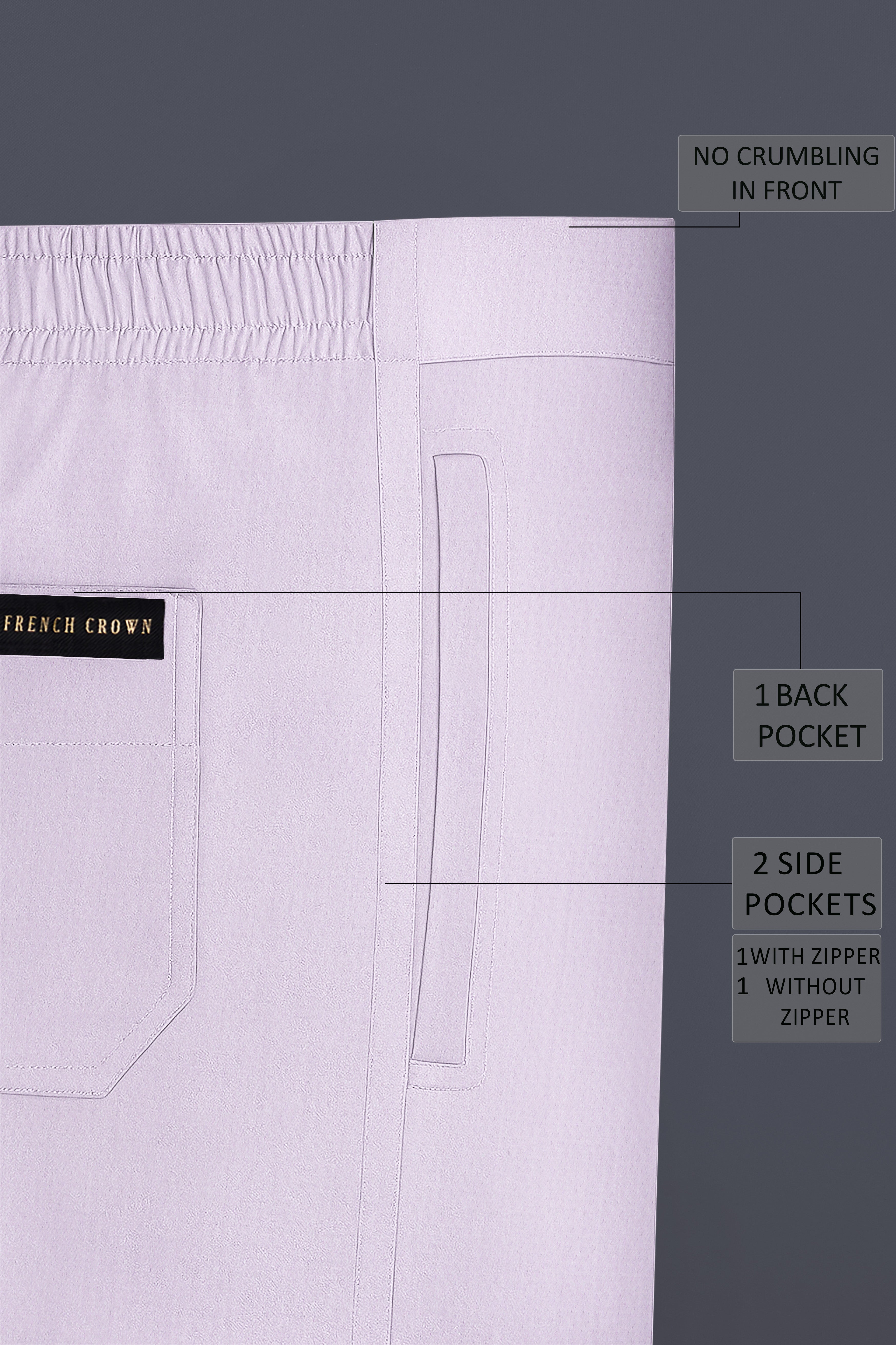 Rosivell-Maverick Pink Dobby Textured Premium Cotton Lounge Pant