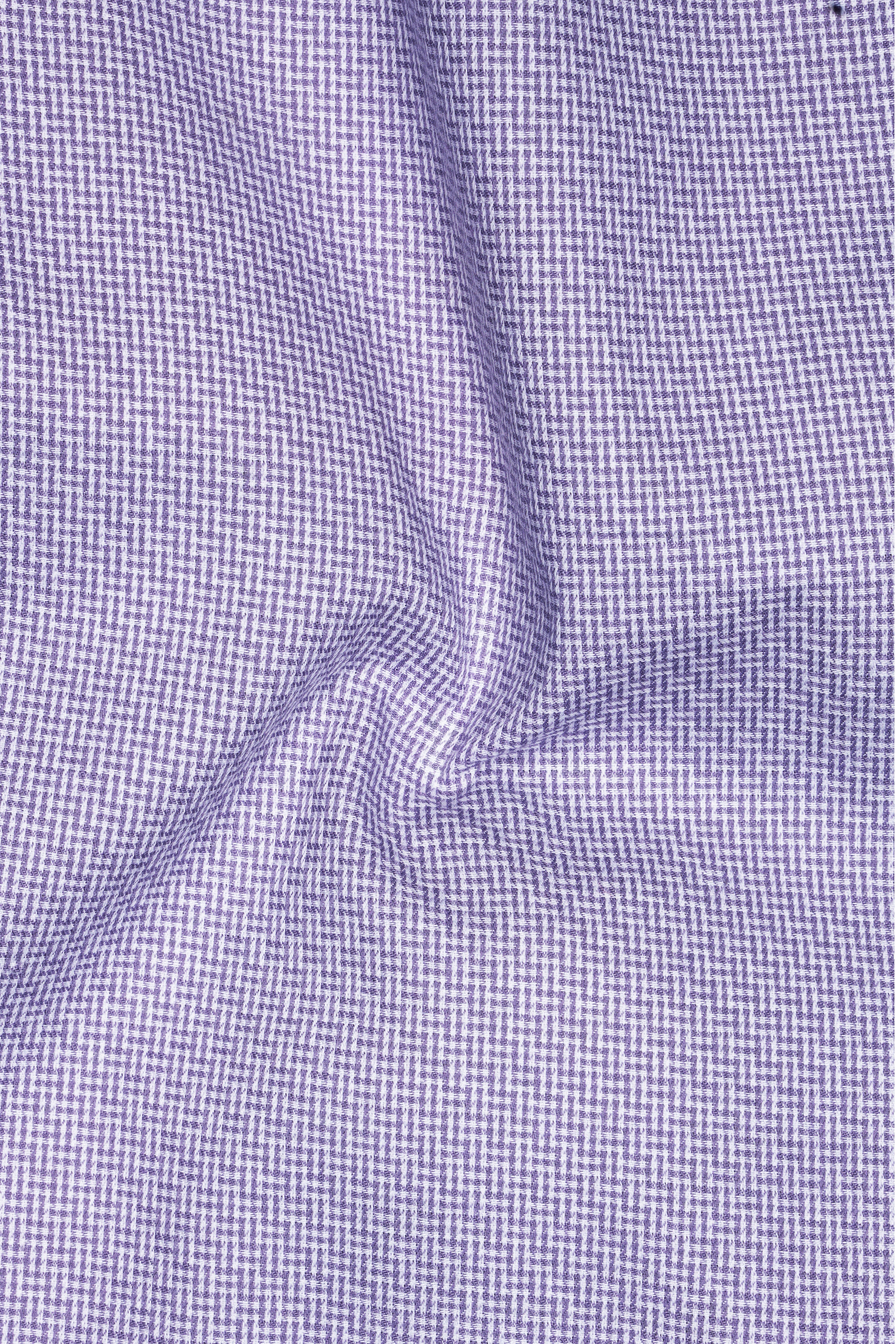 Gridora-Raven Purple Grid Dobby Textured Premium Cotton Lounge Pant