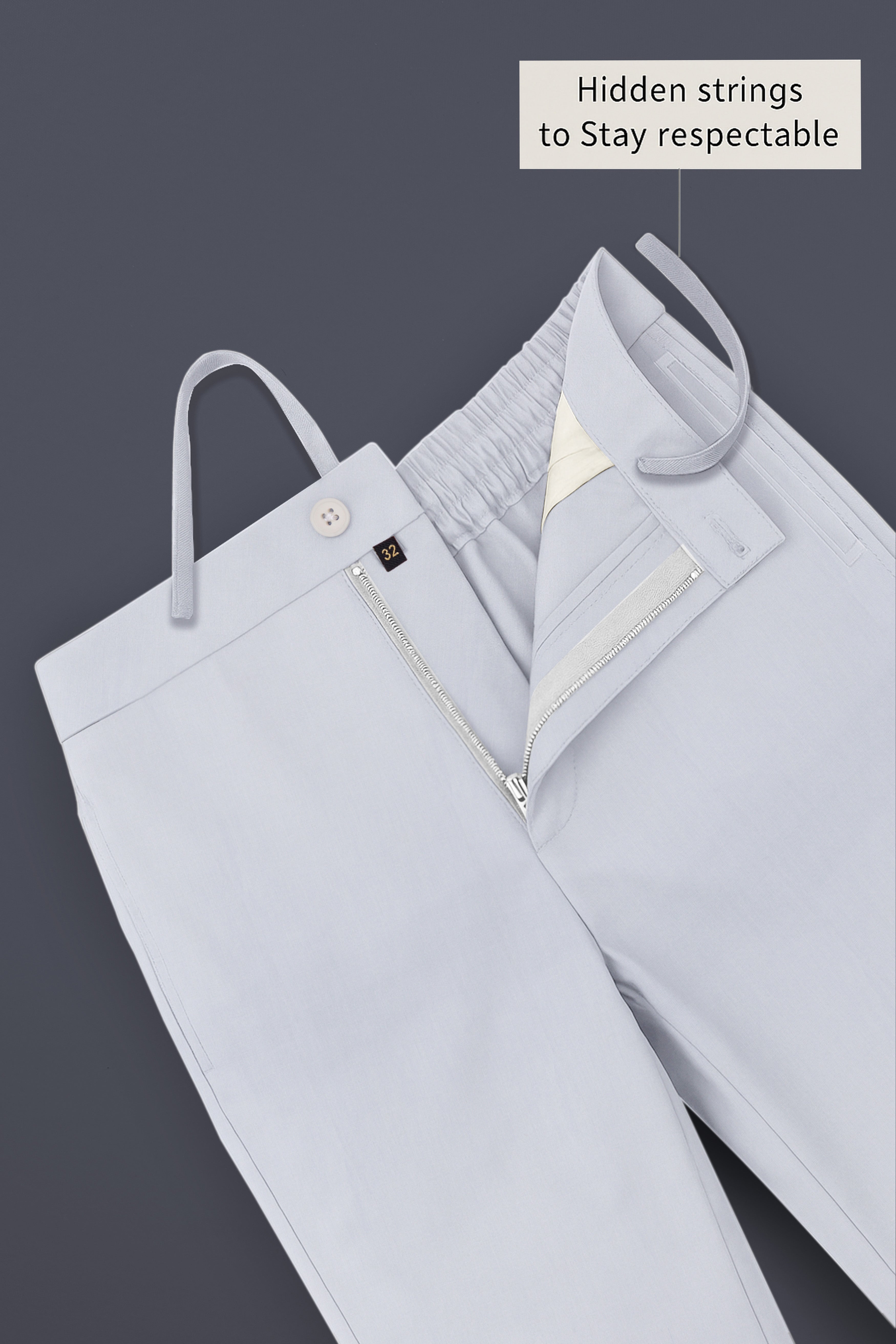 Grivra-Aluminium Gray Super Soft Chambray Premium Cotton Lounge Pant