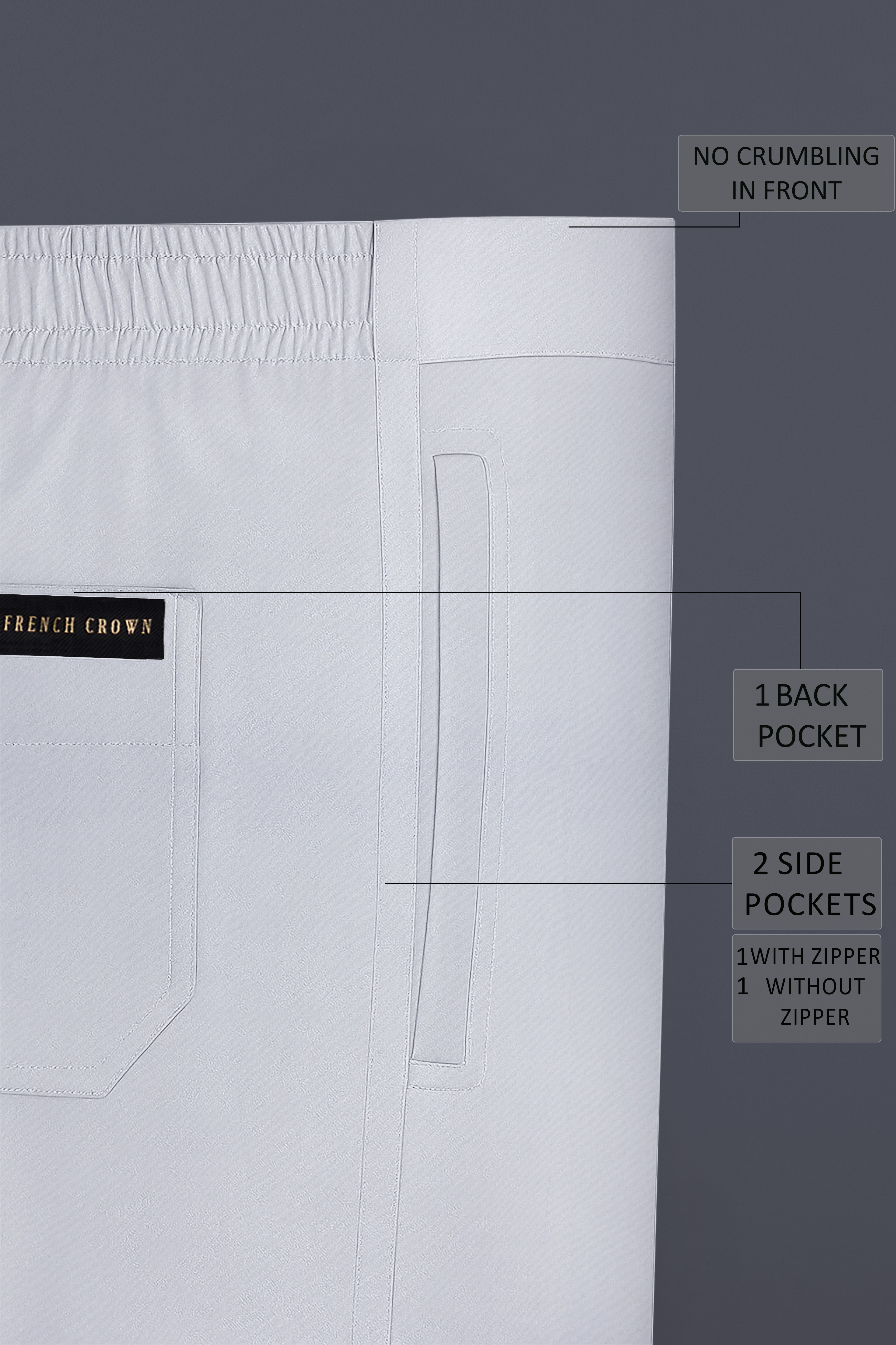 Grivra-Aluminium Gray Super Soft Chambray Premium Cotton Lounge Pant