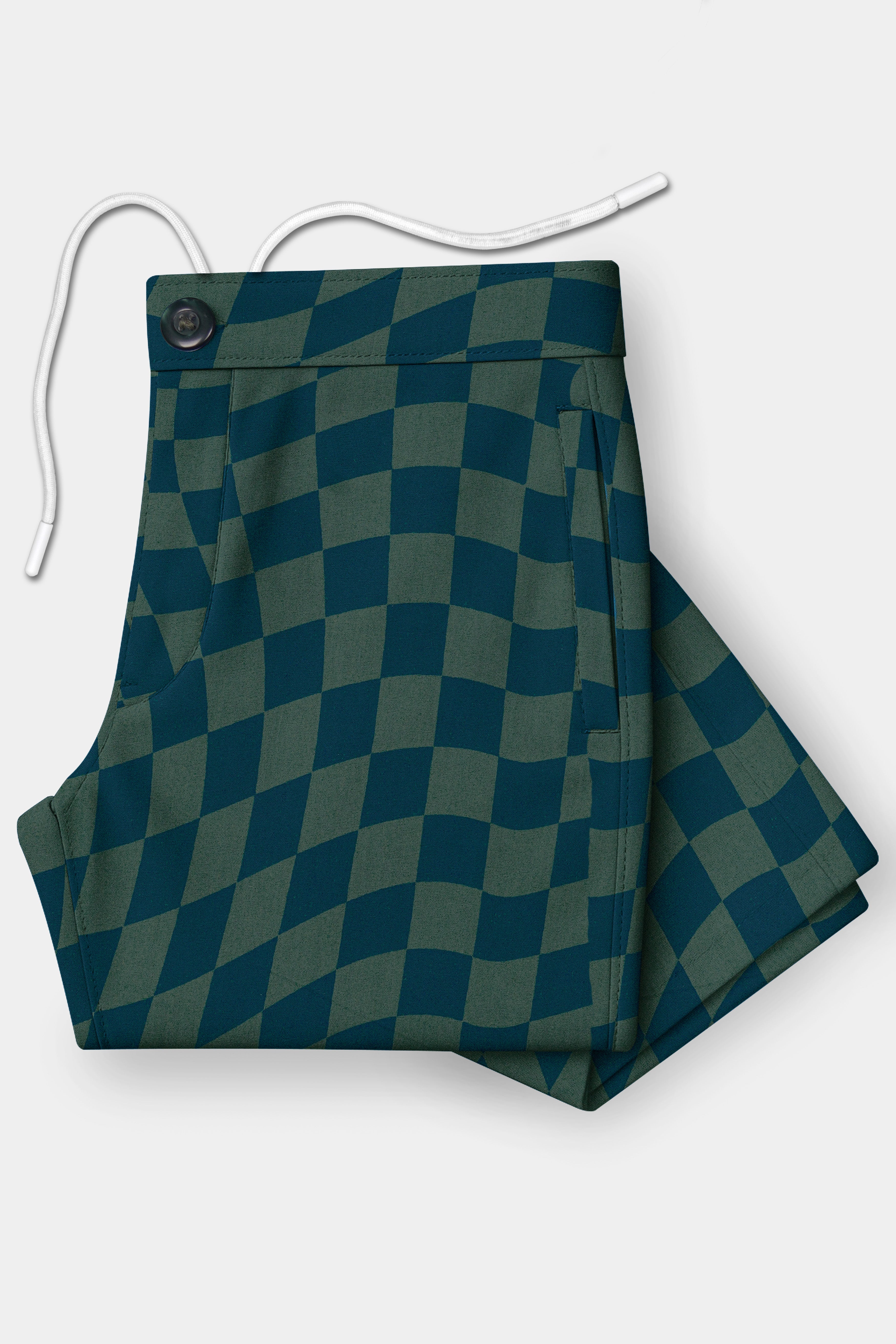 Plaivell-Celtic Green Plaid Super Soft Poplin Giza Cotton Lounge Pant