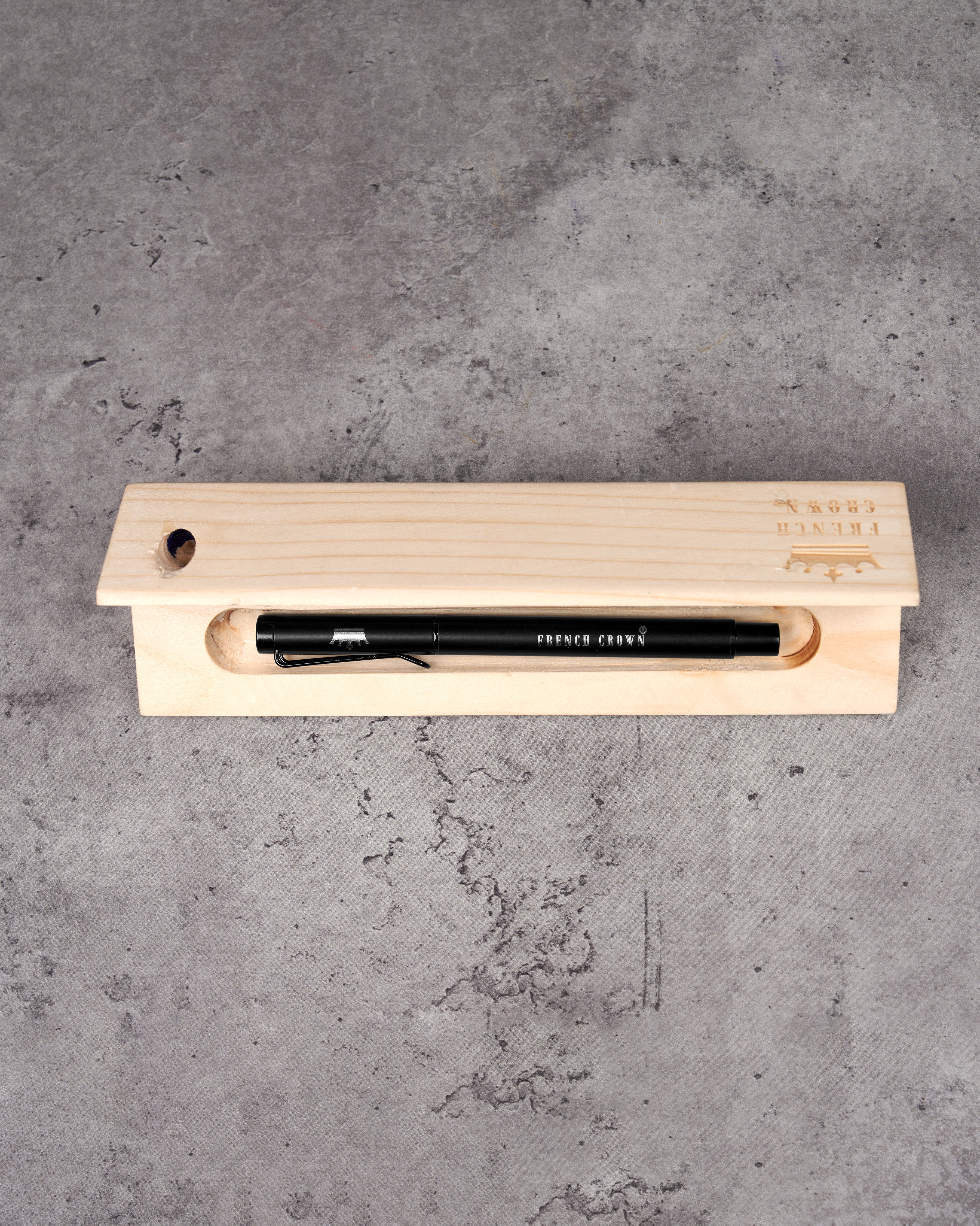 Glossy Jade Black with Gray Detailed Roller Pen P028