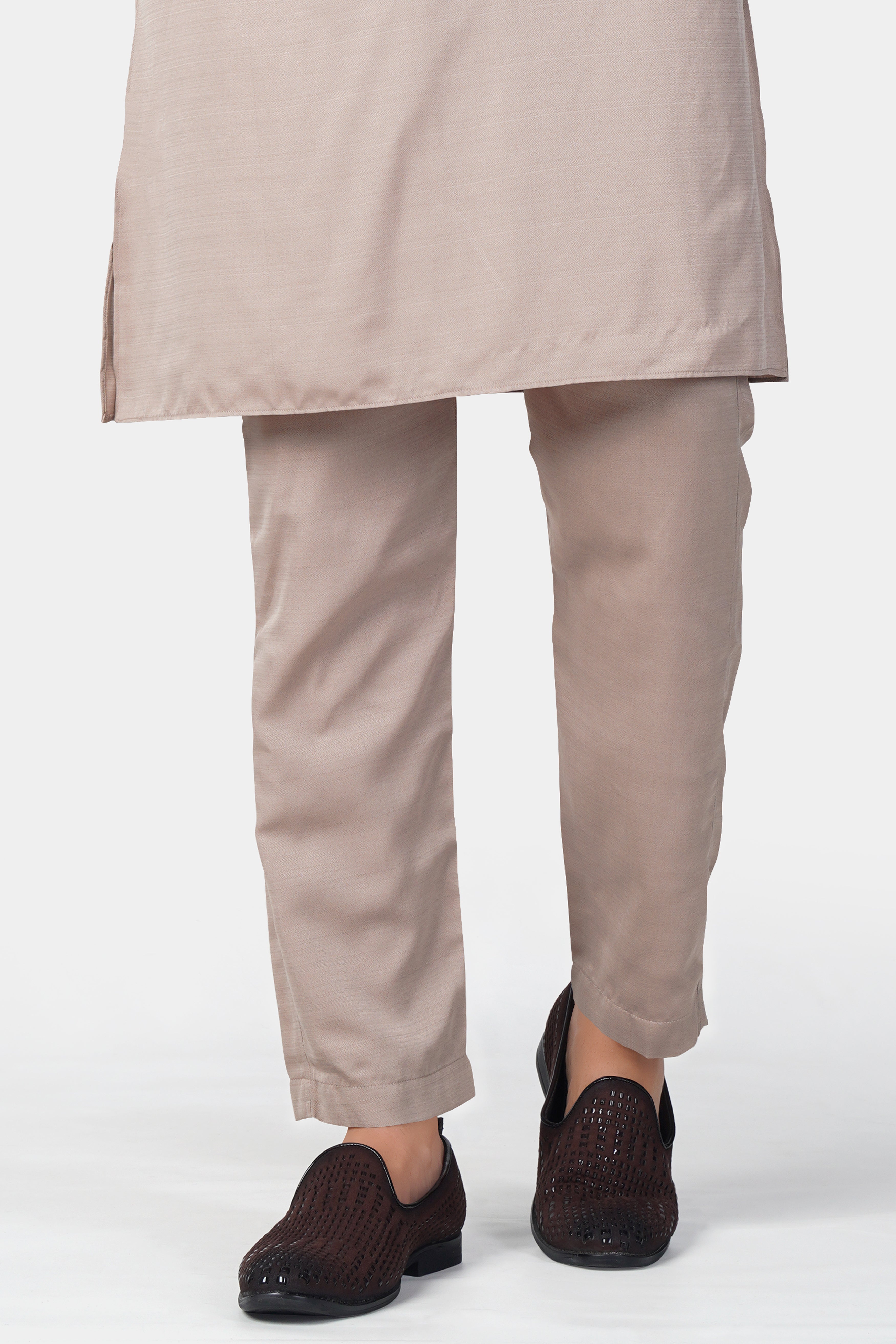 Foggy Brown Subtle Sheen Viscose Pajama F-9049