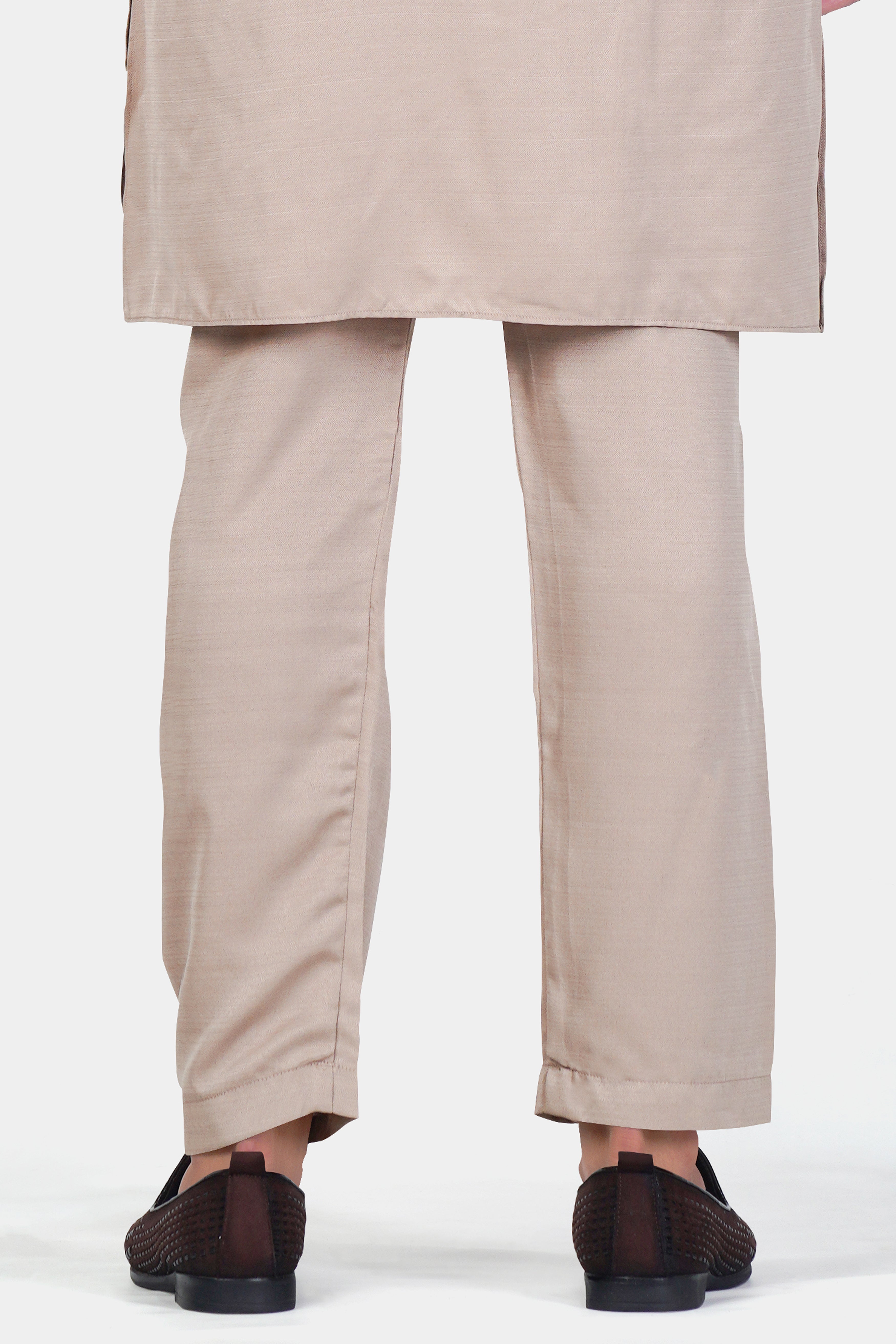 Foggy Brown Subtle Sheen Viscose Pajama F-9049