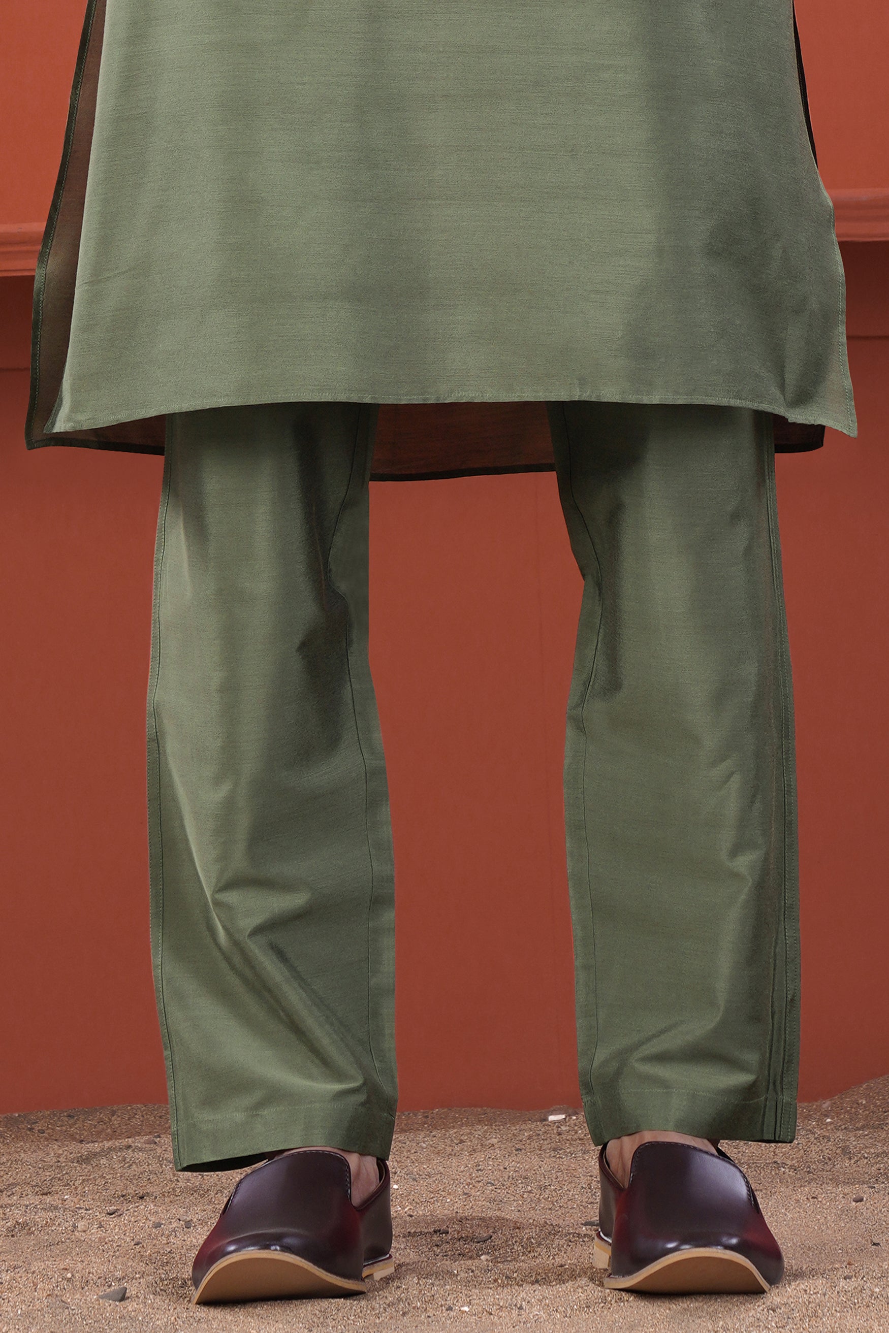 Siam Green Subtle Sheen Viscose Pajama F-8936