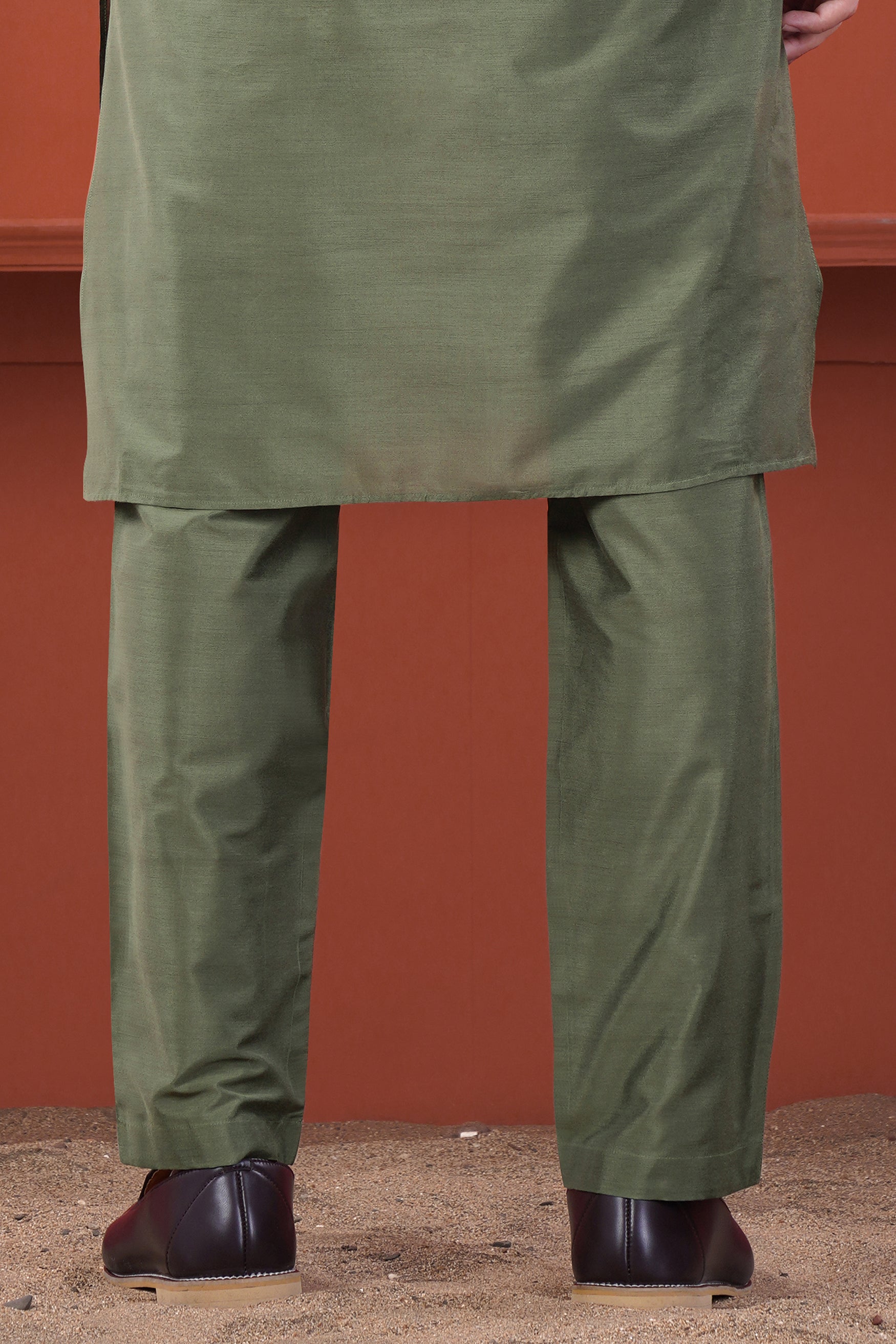 Siam Green Subtle Sheen Viscose Pajama F-8936