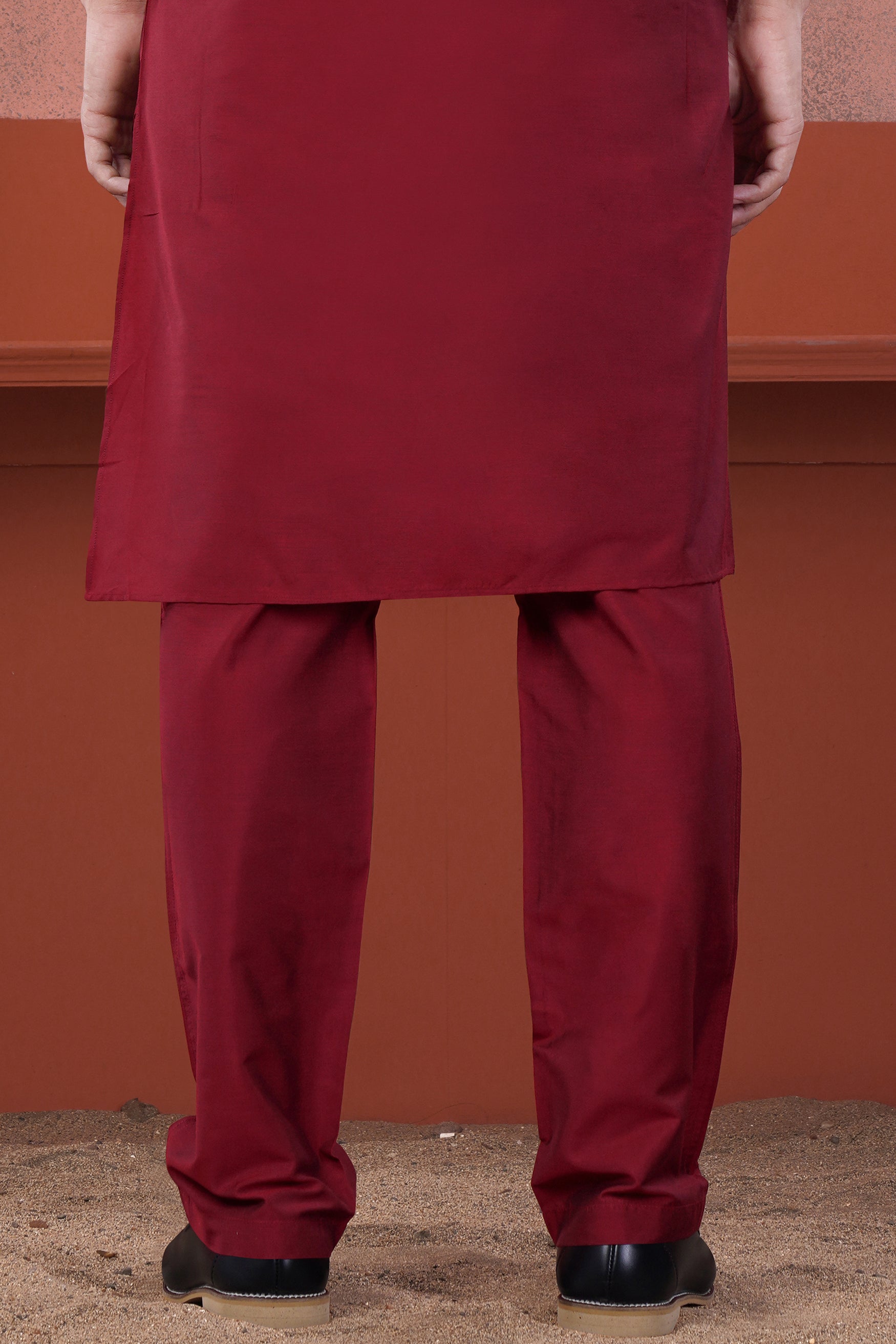 Merlot Red Subtle Sheen Viscose Pajama F-8921