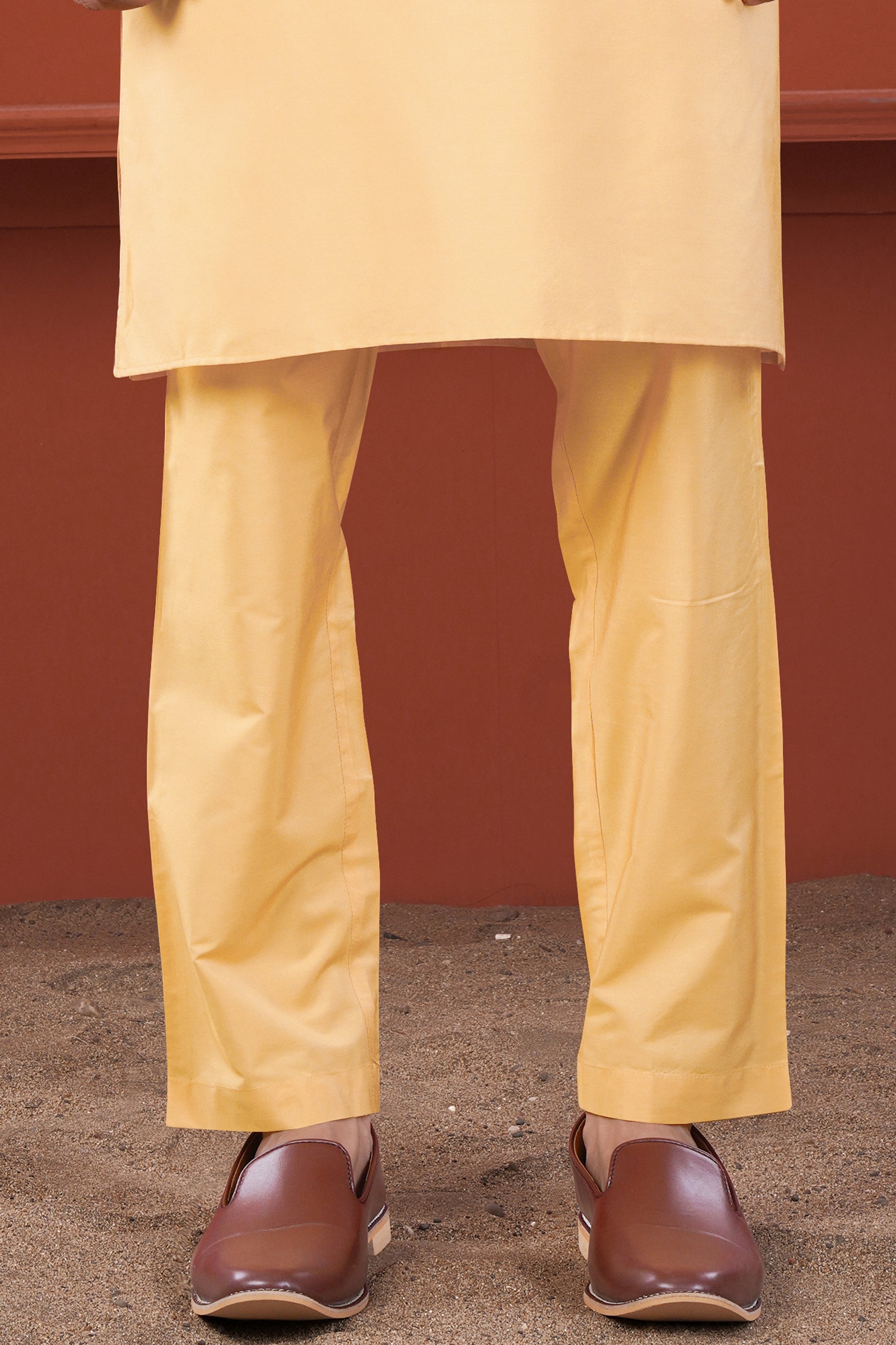 Manhattan Orange Subtle Sheen Viscose Pajama F-8917