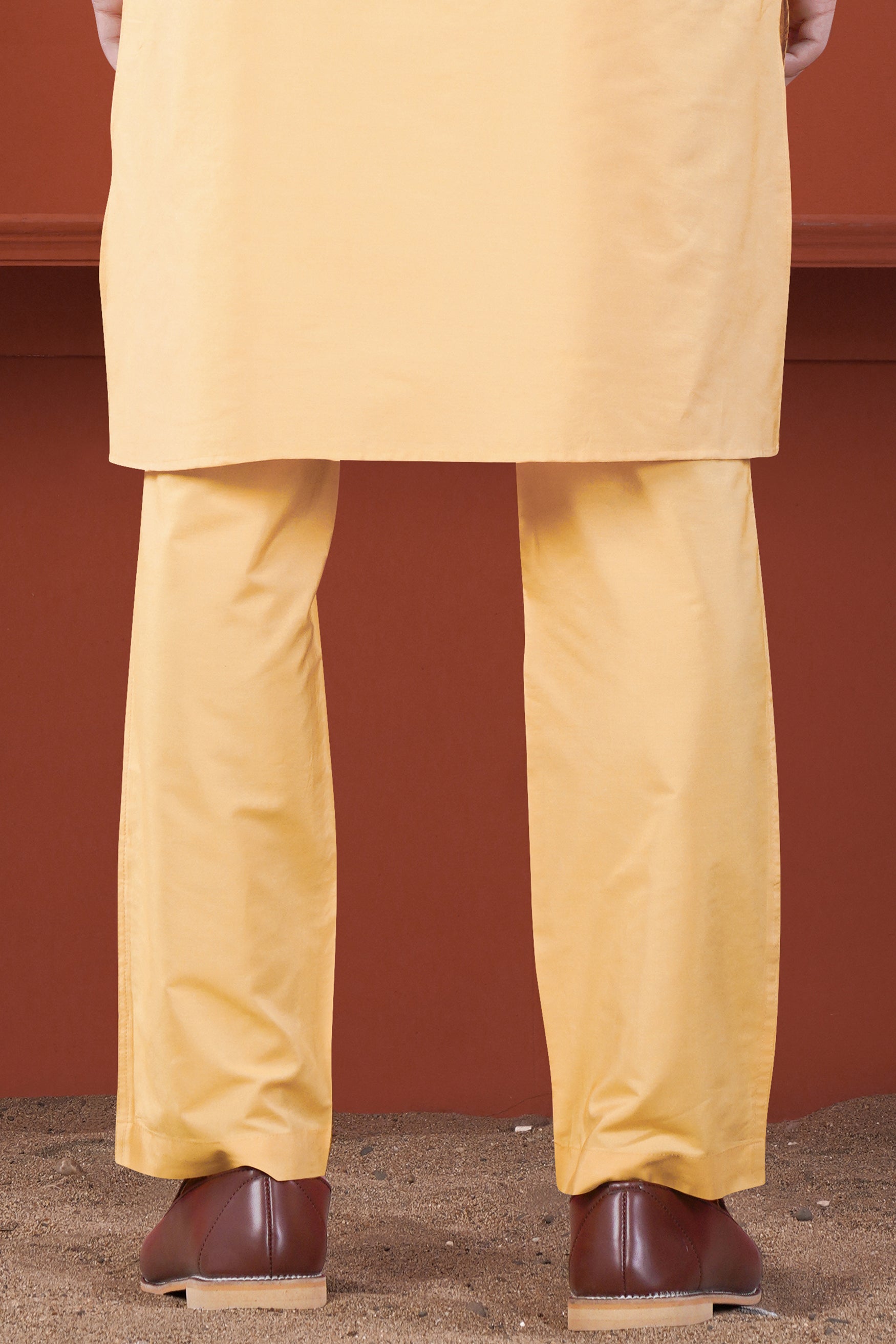 Manhattan Orange Subtle Sheen Viscose Pajama F-8917